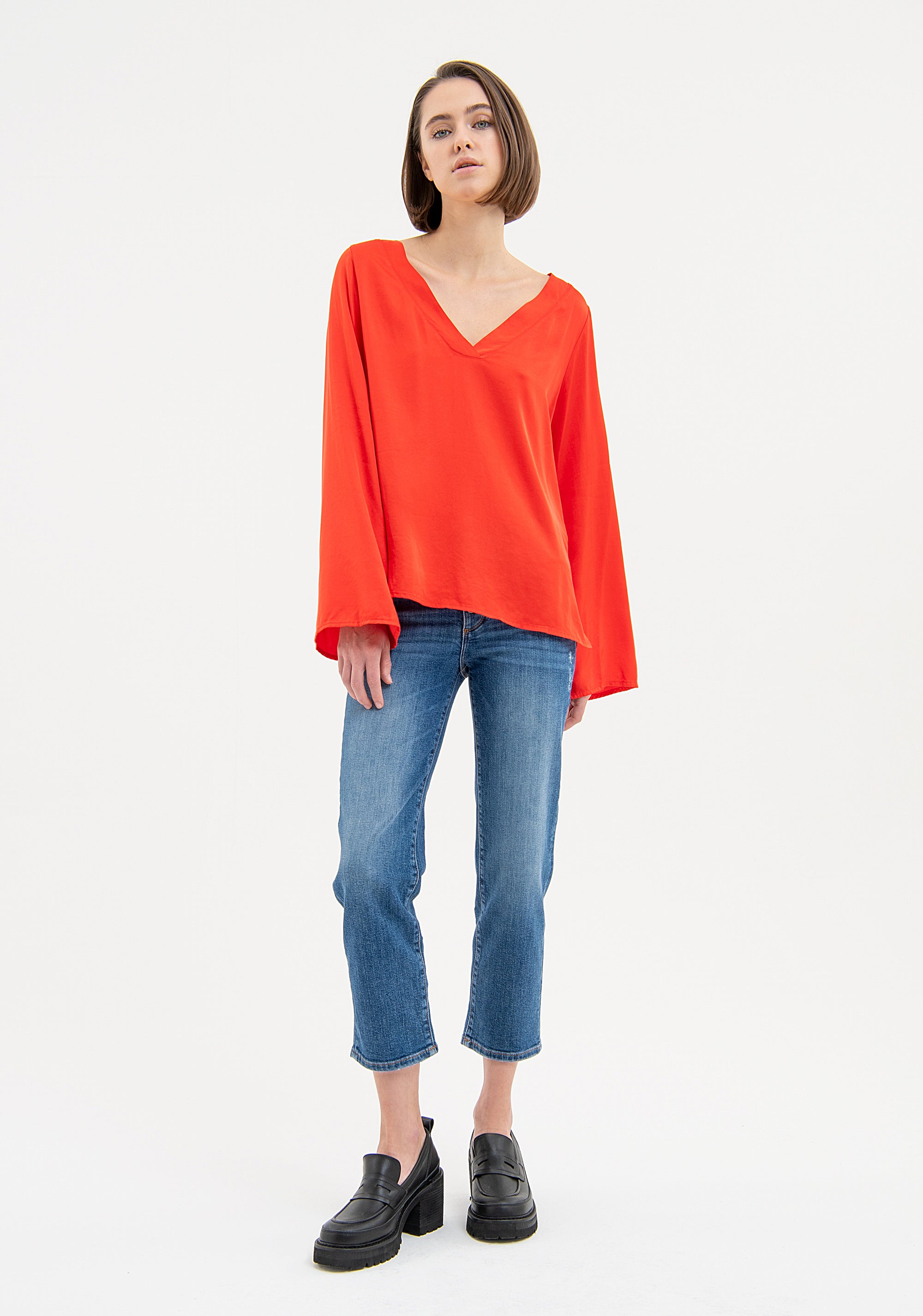 Blusa regular in viscosa