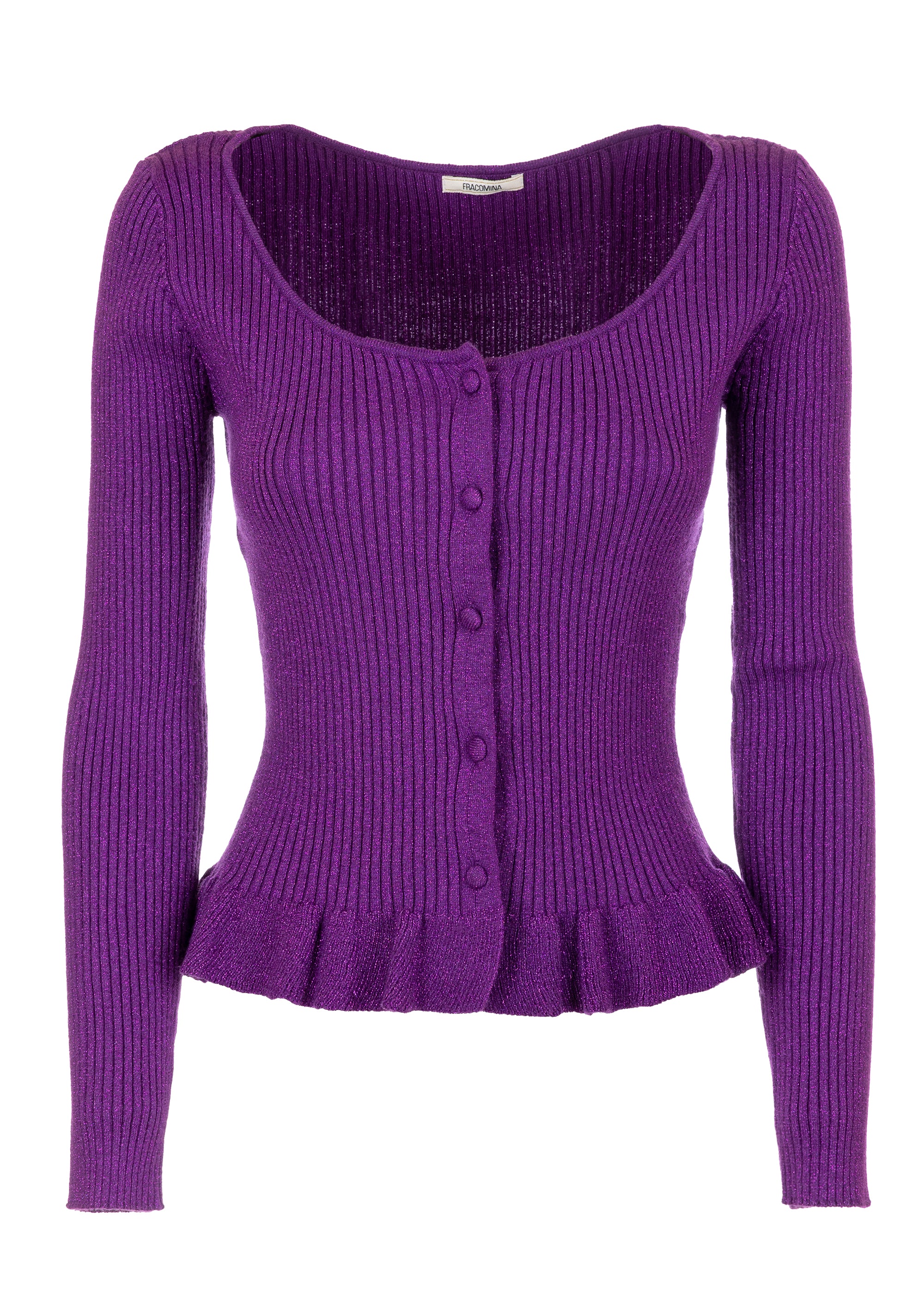 Cardigan slim con lurex FR23WT8014K501Q7 Fracomina