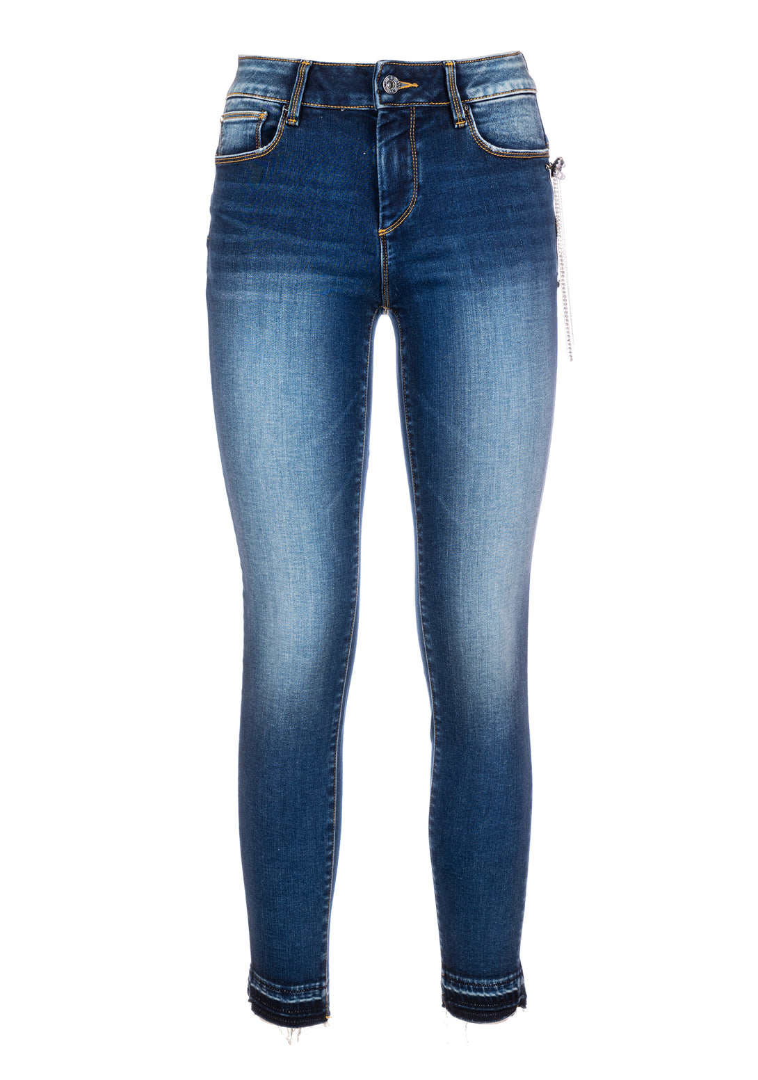Jeans slim effetto push up in denim con lavaggio strong FR23WV8000D40102 Fracomina