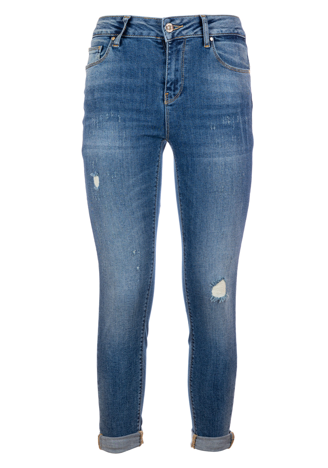 Jeans slim effetto push up in denim con lavaggio vintage FR23WV8000D401R9 Fracomina