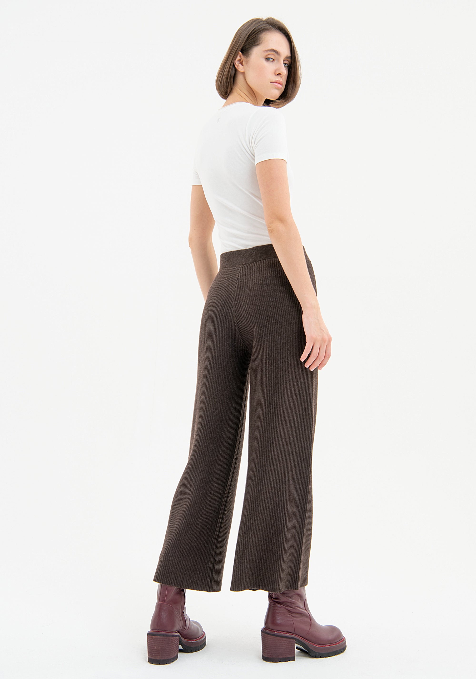 Pantaloni cropped modello culotte in maglia FR23WVB002K49801 Fracomina