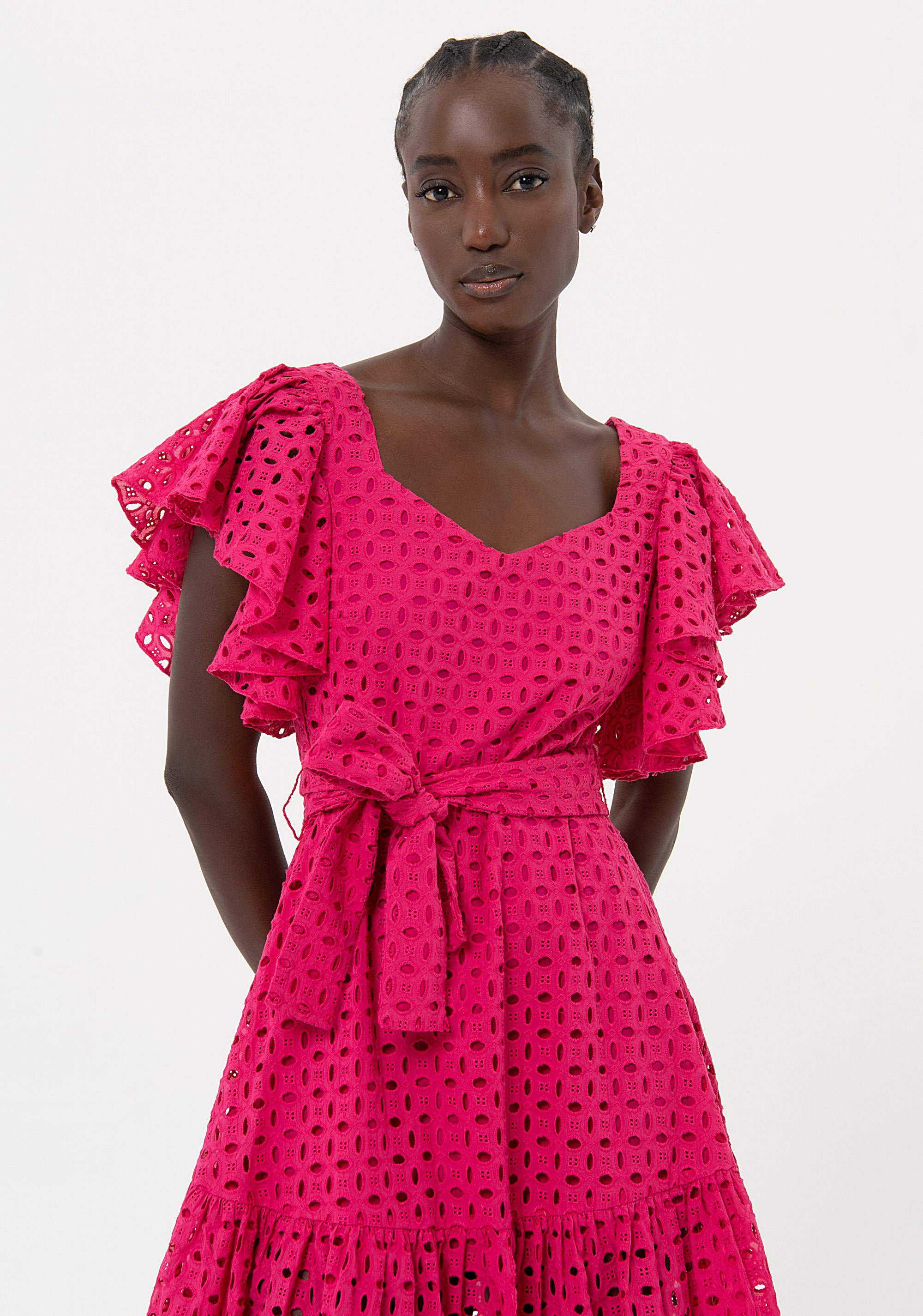 Abito regular midi in pizzo San Gallo FR24SD2024W40401 Fracomina