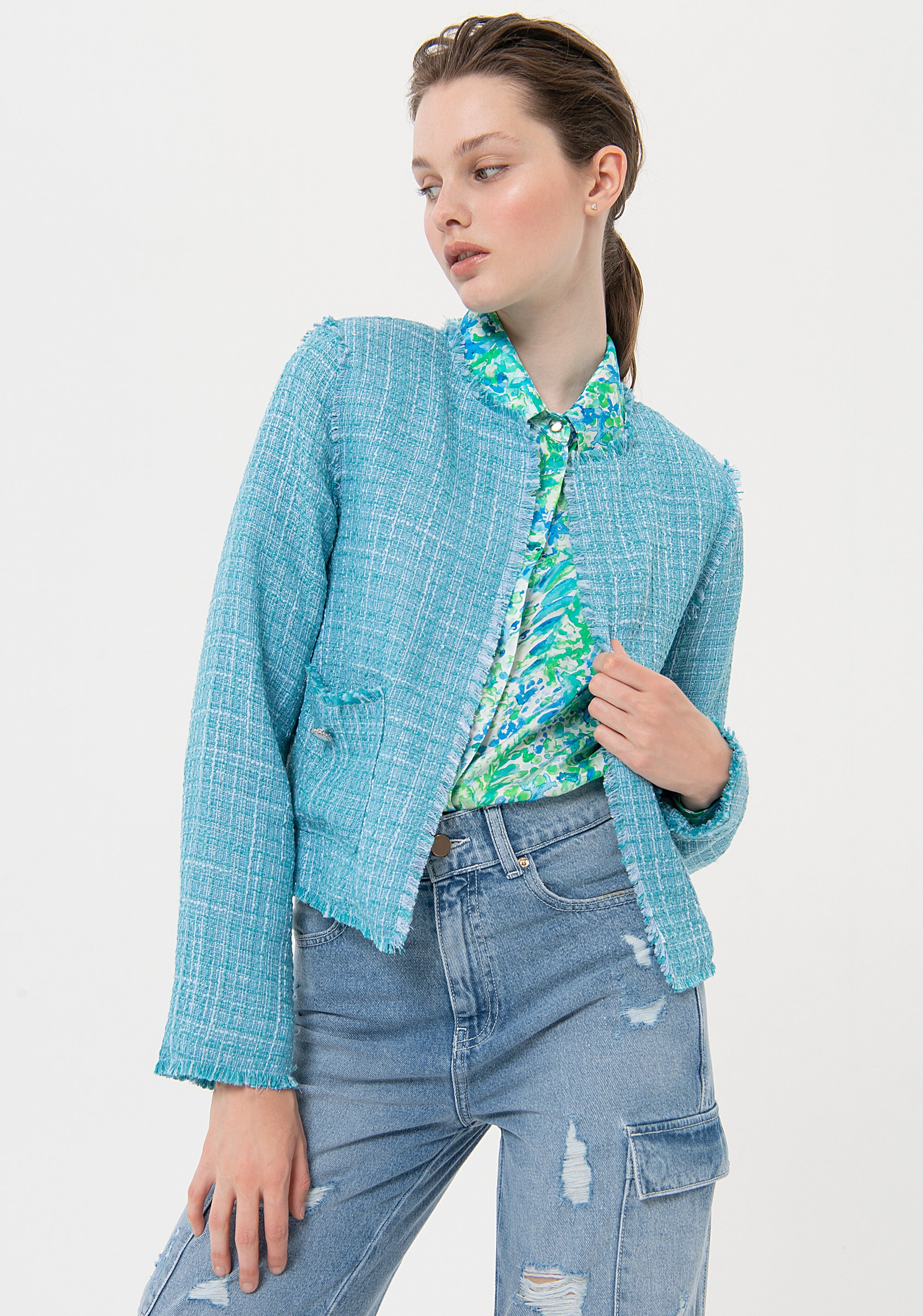 Giacca regular in tweed