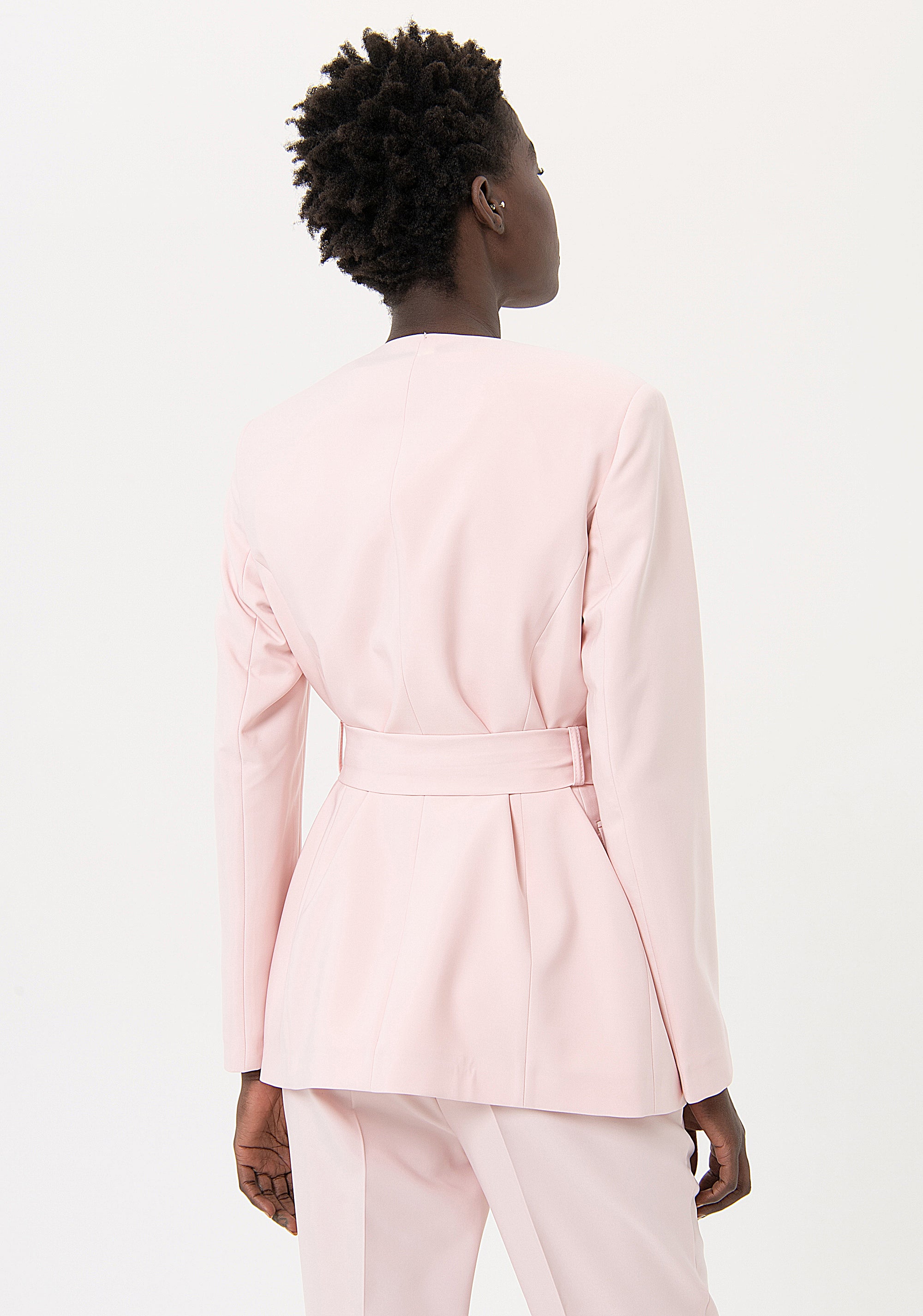 Blazer regular in tessuto tecnico