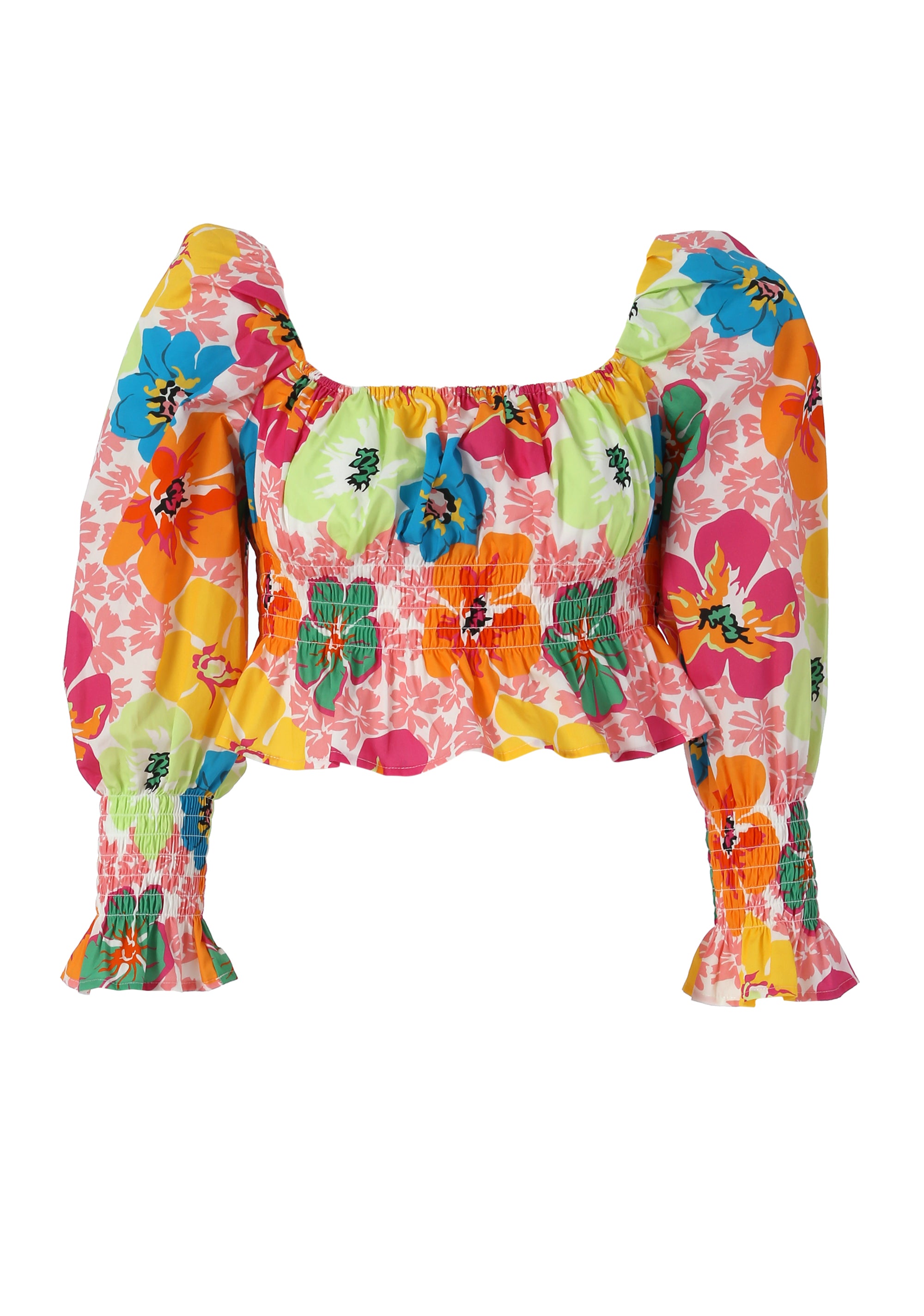 Top cropped in fantasia floreale FR24ST1006W400R8 Fracomina