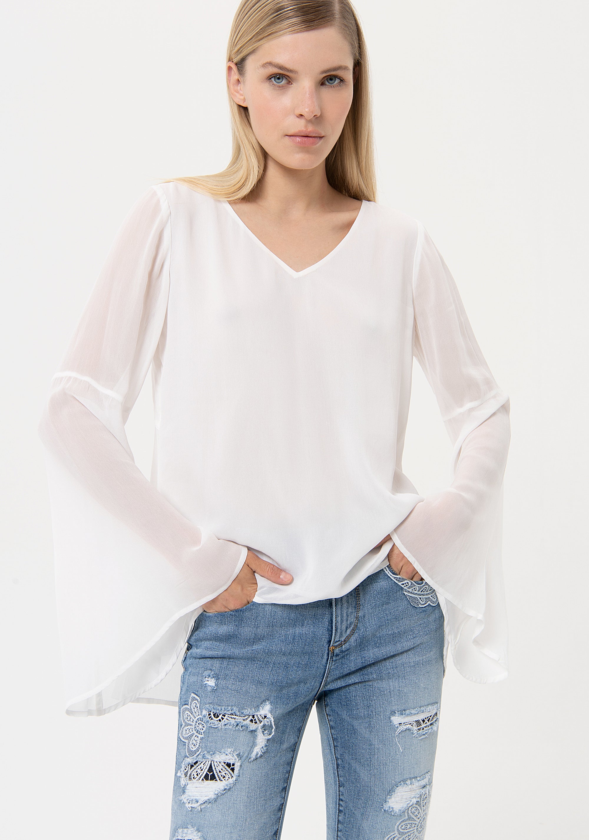 Blusa ampia in viscosa FR24ST1028W42801 Fracomina