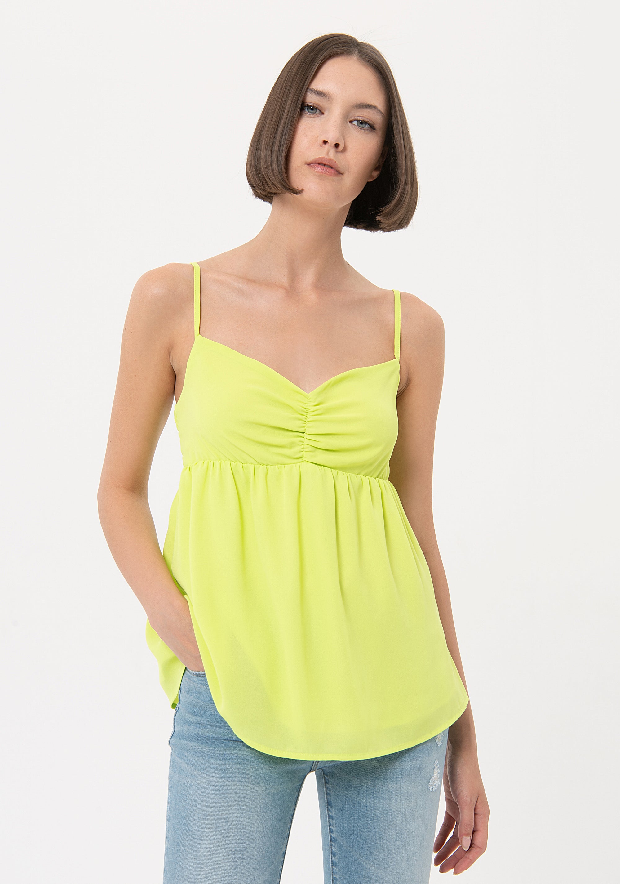 Top senza maniche in georgette FR24ST1039W41201 Fracomina