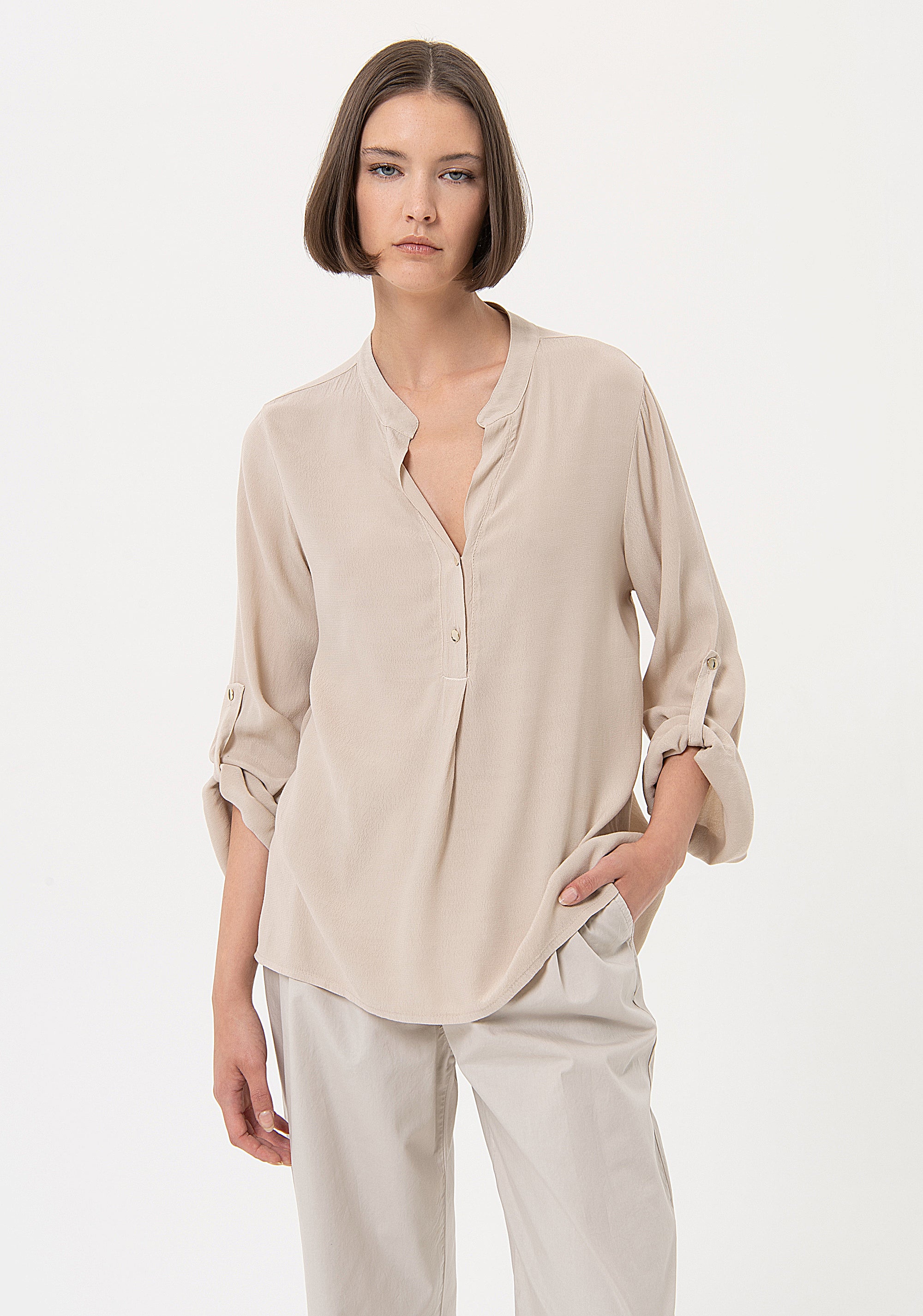 Blusa ampia in viscosa FR24ST1055W42201 Fracomina