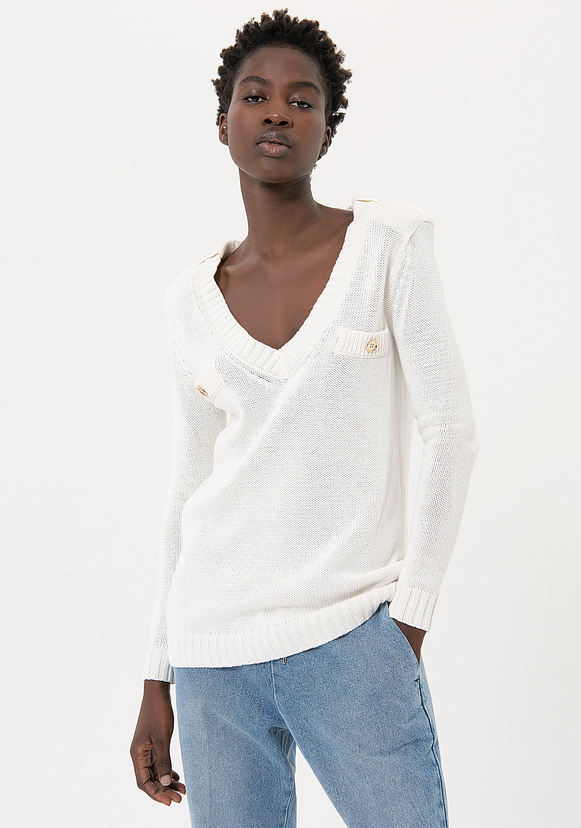 Maglia over in cotone FR24ST7003K48801 Fracomina