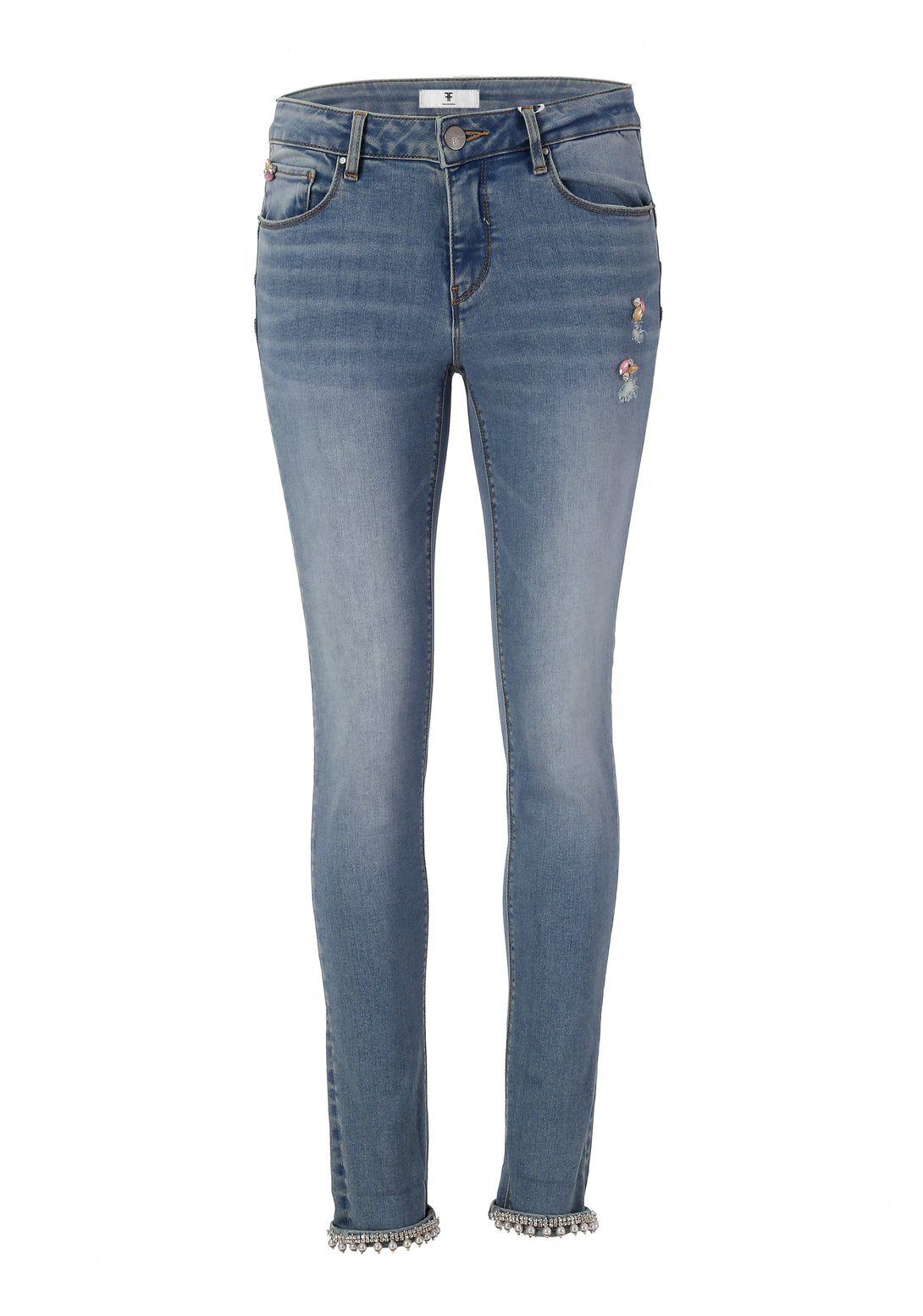 Jeans skinny effetto push up in denim con lavaggio medio FR24SV1001D40493-337 Fracomina