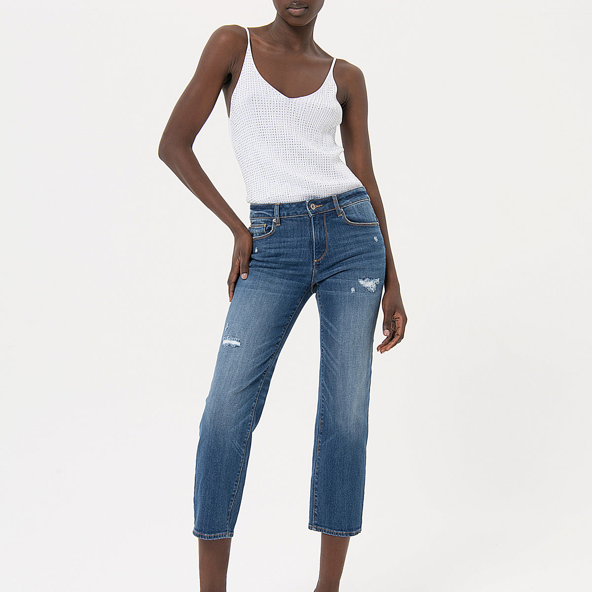 Jeans Skinny Donna Nina Carter | Vita Alta Effetto Vintage | Taglie S-3XL | Lavaggio Usato - Foto 8