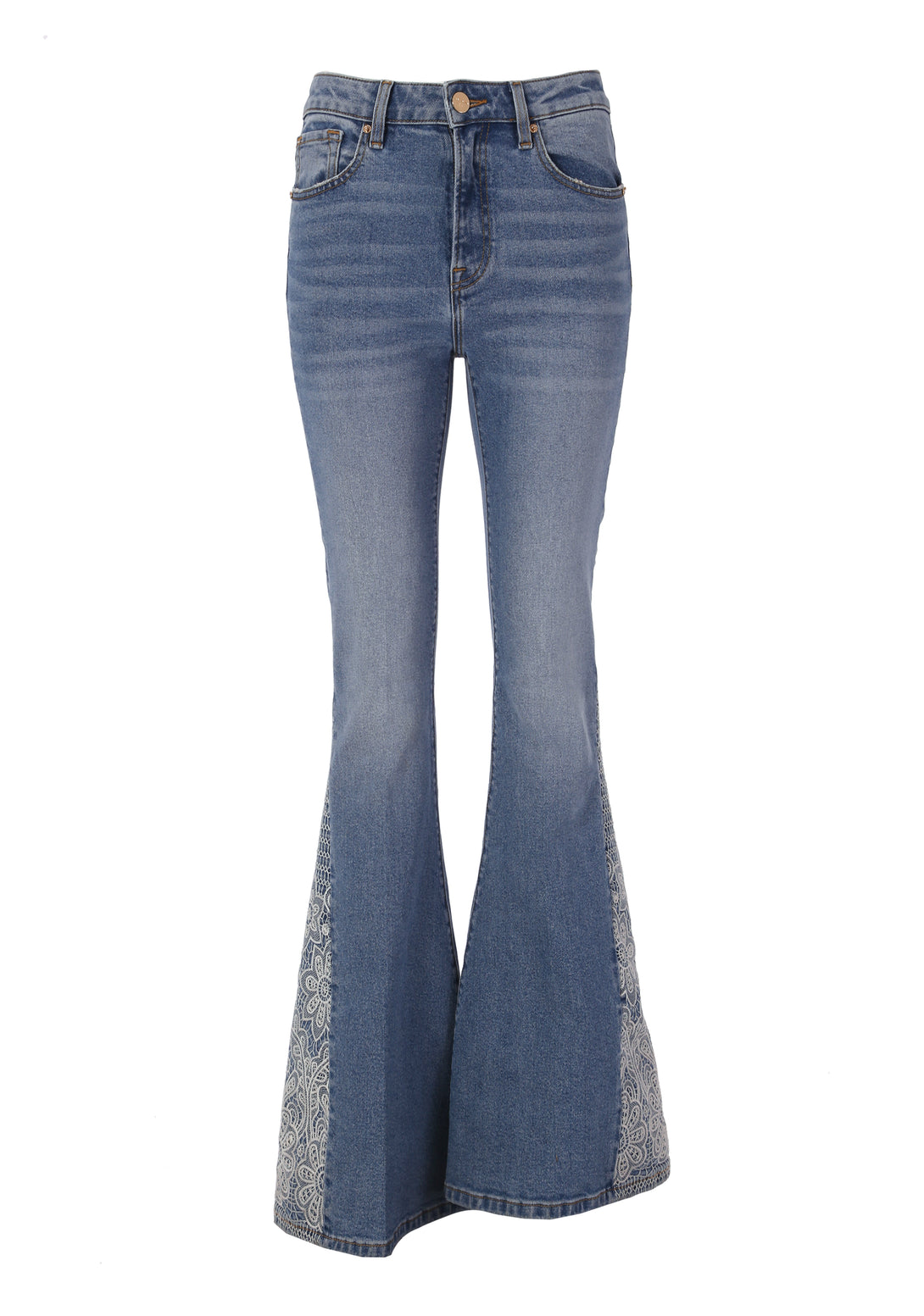 Jeans bootcut in denim con lavaggio stonewash FR24SVA004D401R9 Fracomina