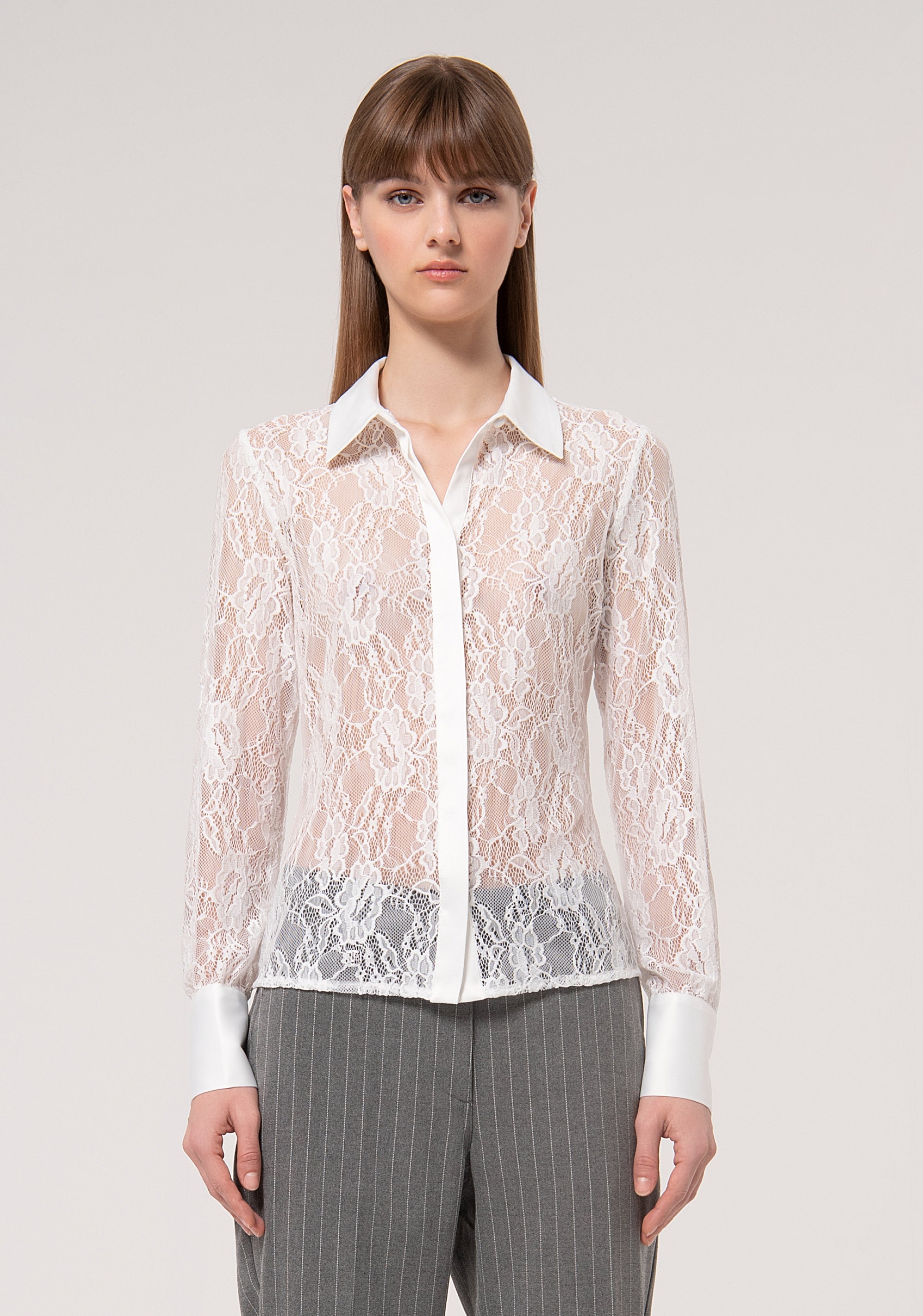 Camicia regular in pizzo FR24WT6011J473G1-108 Fracomina