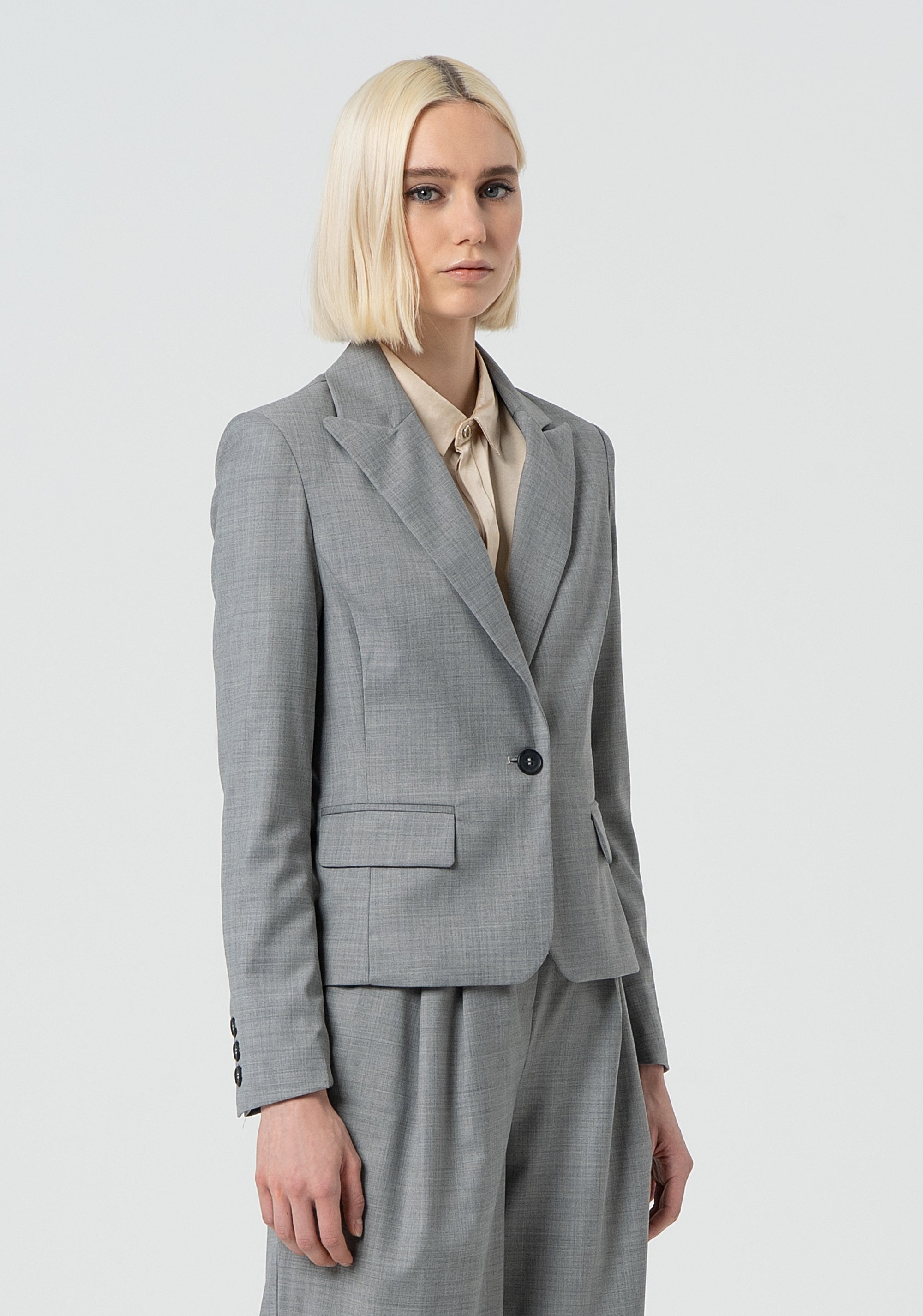 Blazer regular monopetto in fresco lana FR25SJ1001W75901-T04 Fracomina