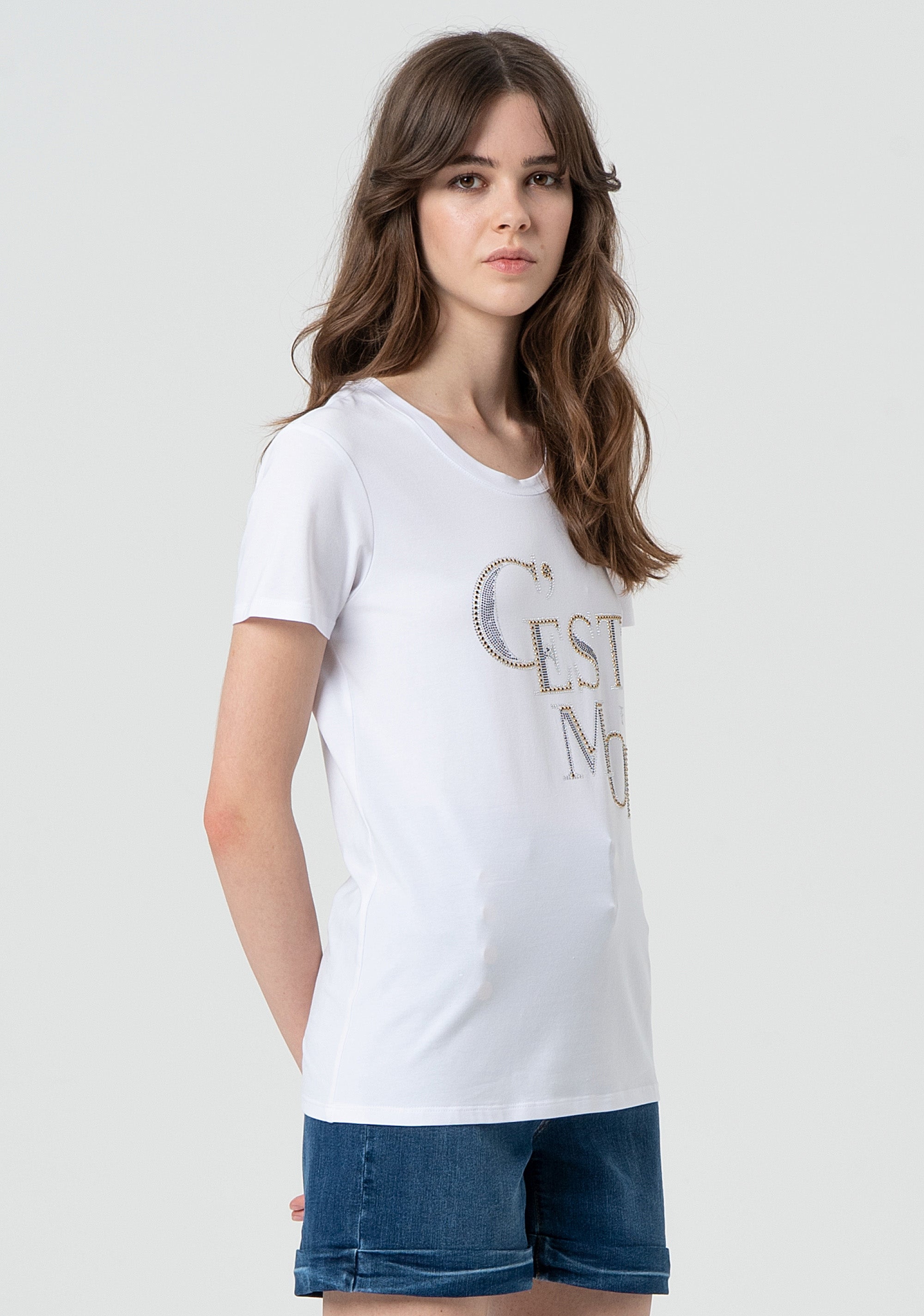 T-shirt regular in jersey di cotone