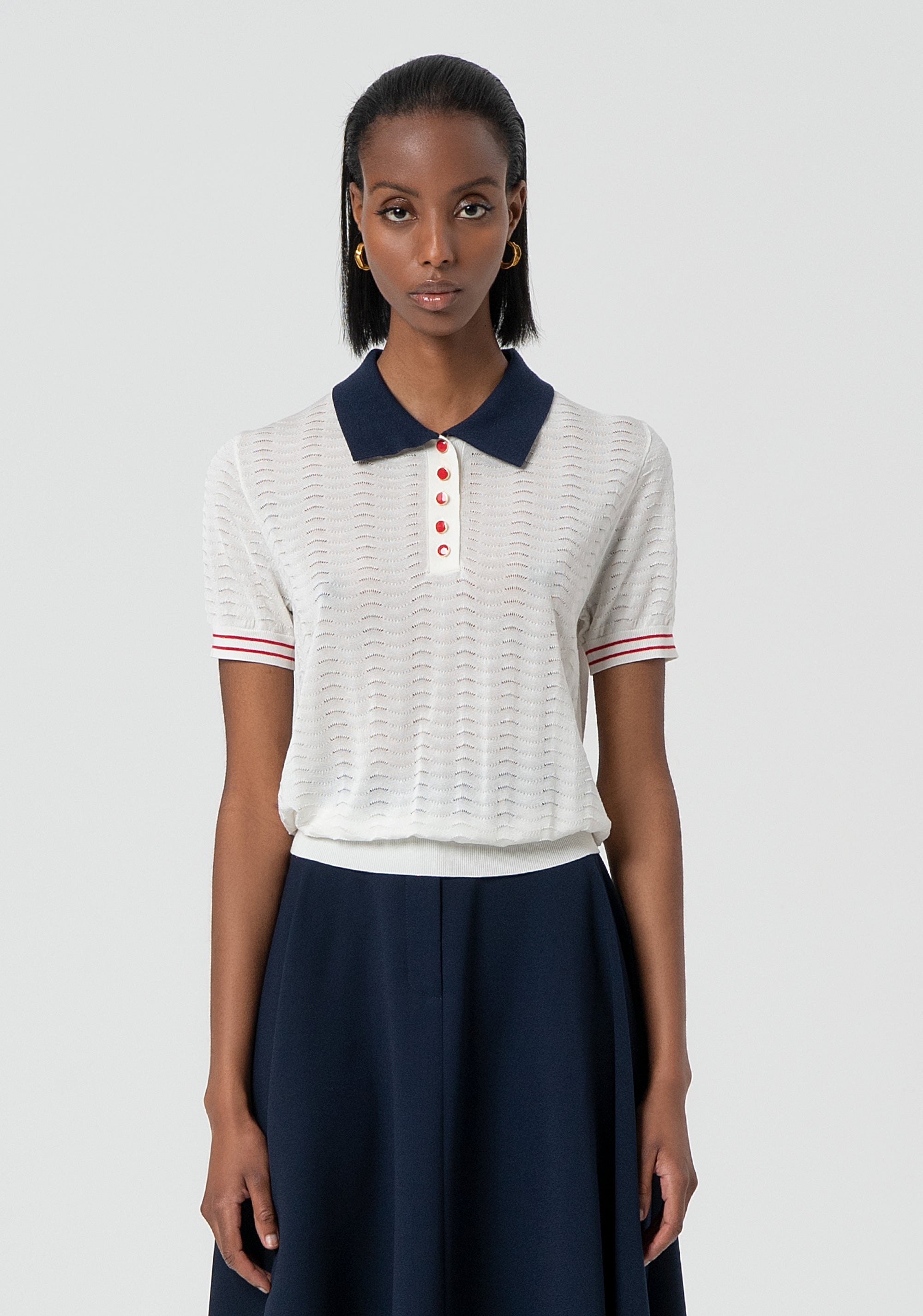 Polo regular in maglia con seta FR25ST7015K54501-T05 Fracomina