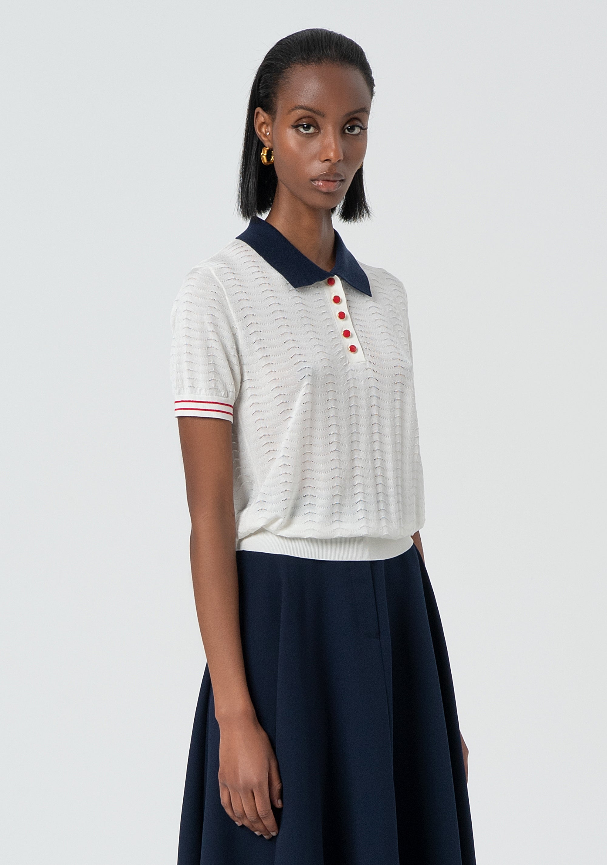 Polo regular in maglia con seta FR25ST7015K54501-T05 Fracomina