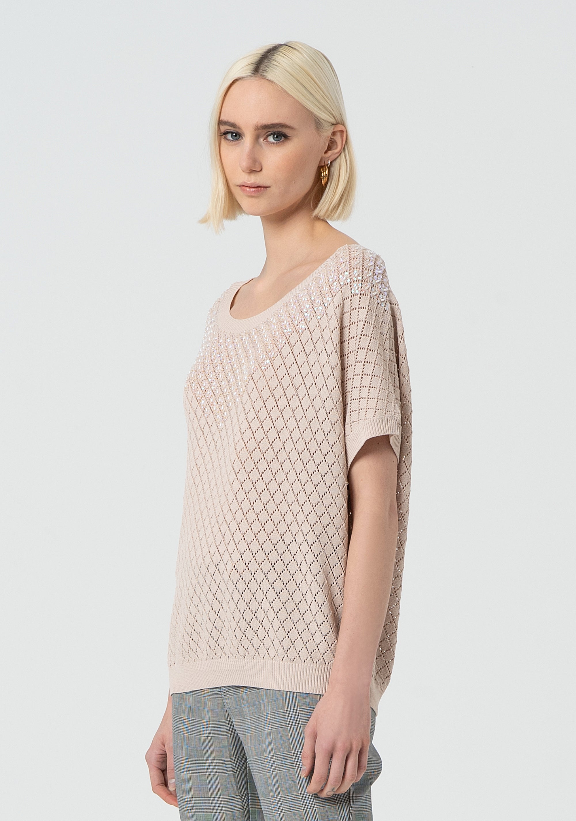 Maglia loose traforata FR25ST7031K417R9-T10 Fracomina