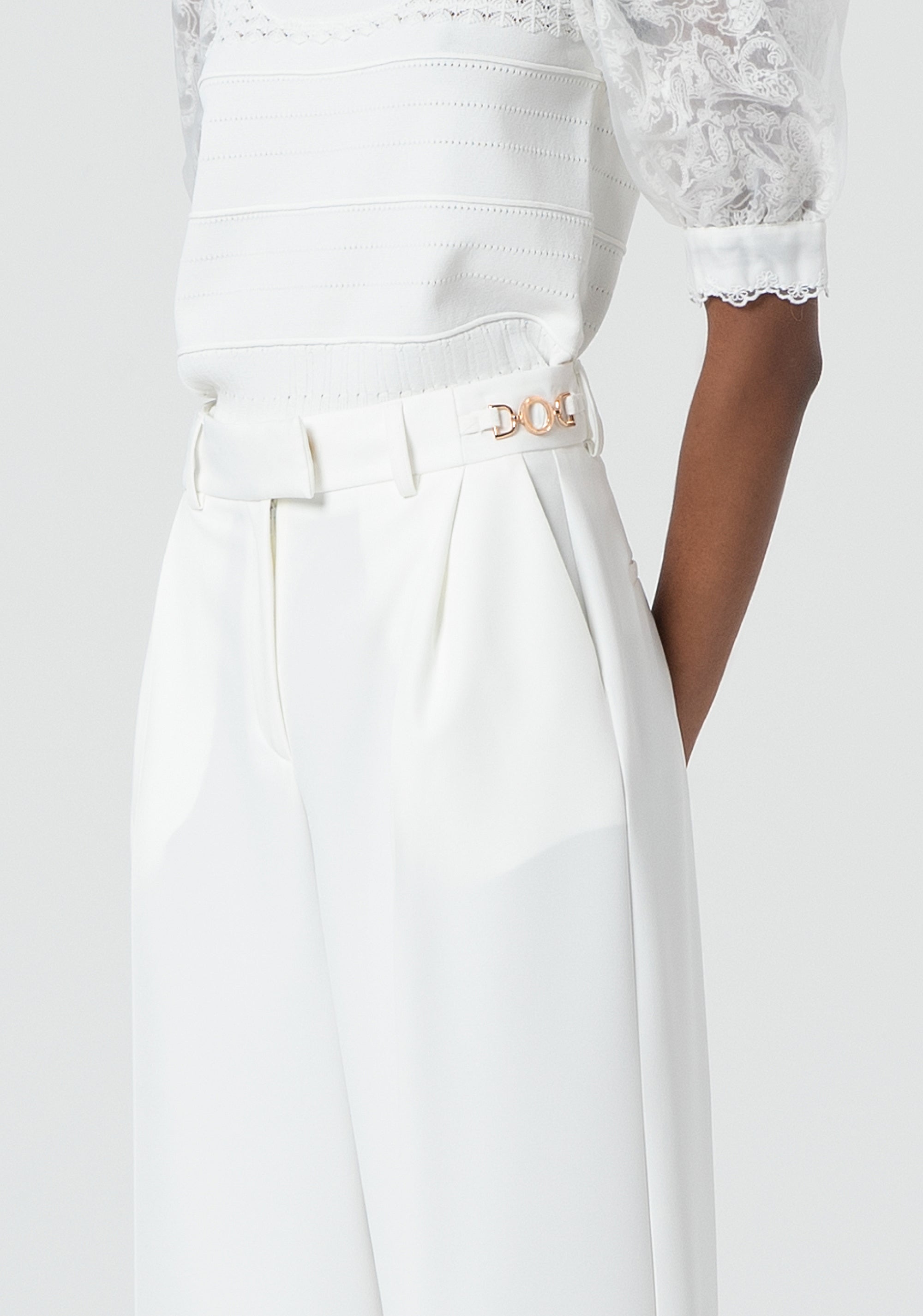 Pantalone a palazzo con vita alta FR25SV3007W42901-108 Fracomina