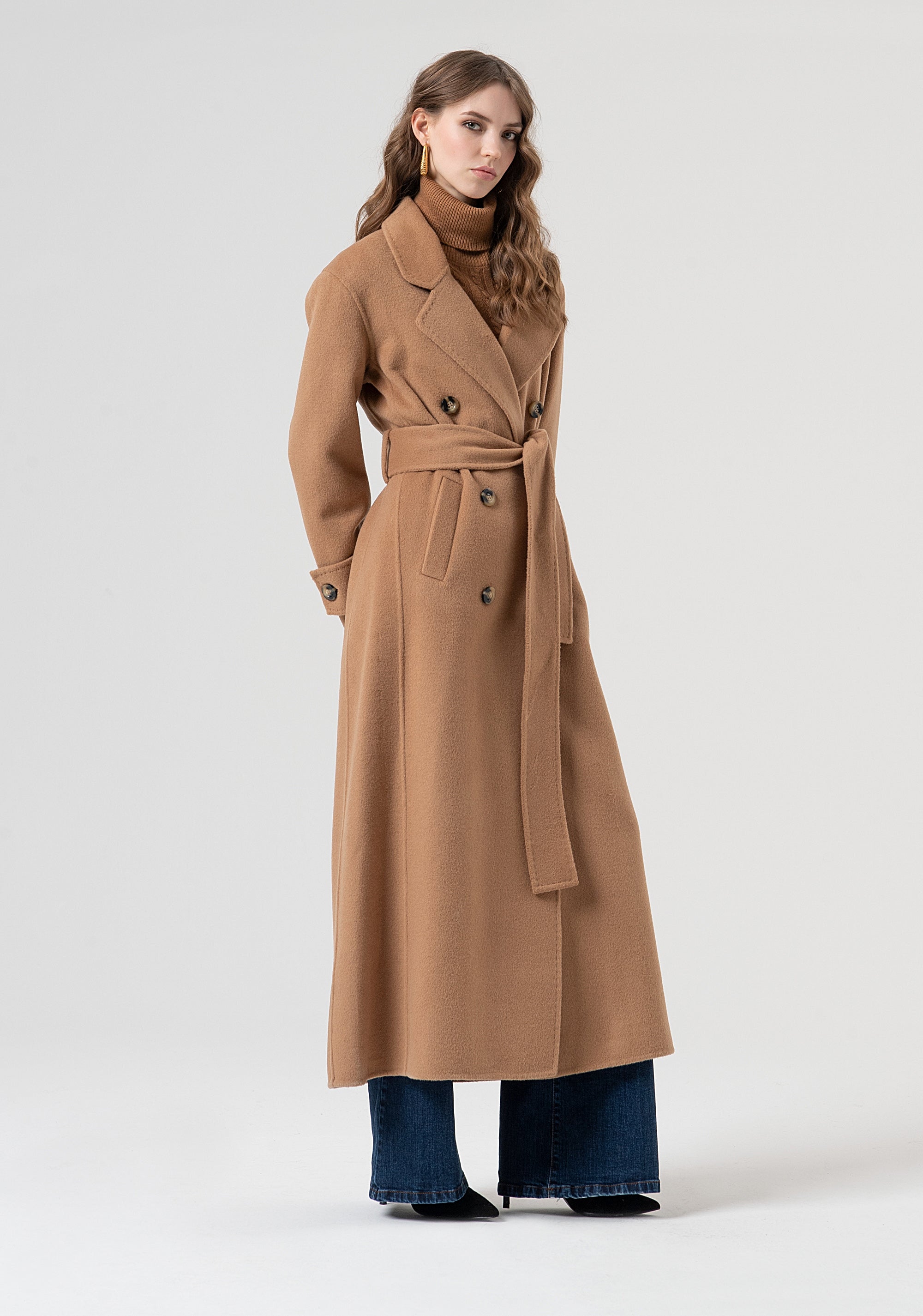 Cappotto regular lungo con lana FR25WC1001W80201-093 Fracomina