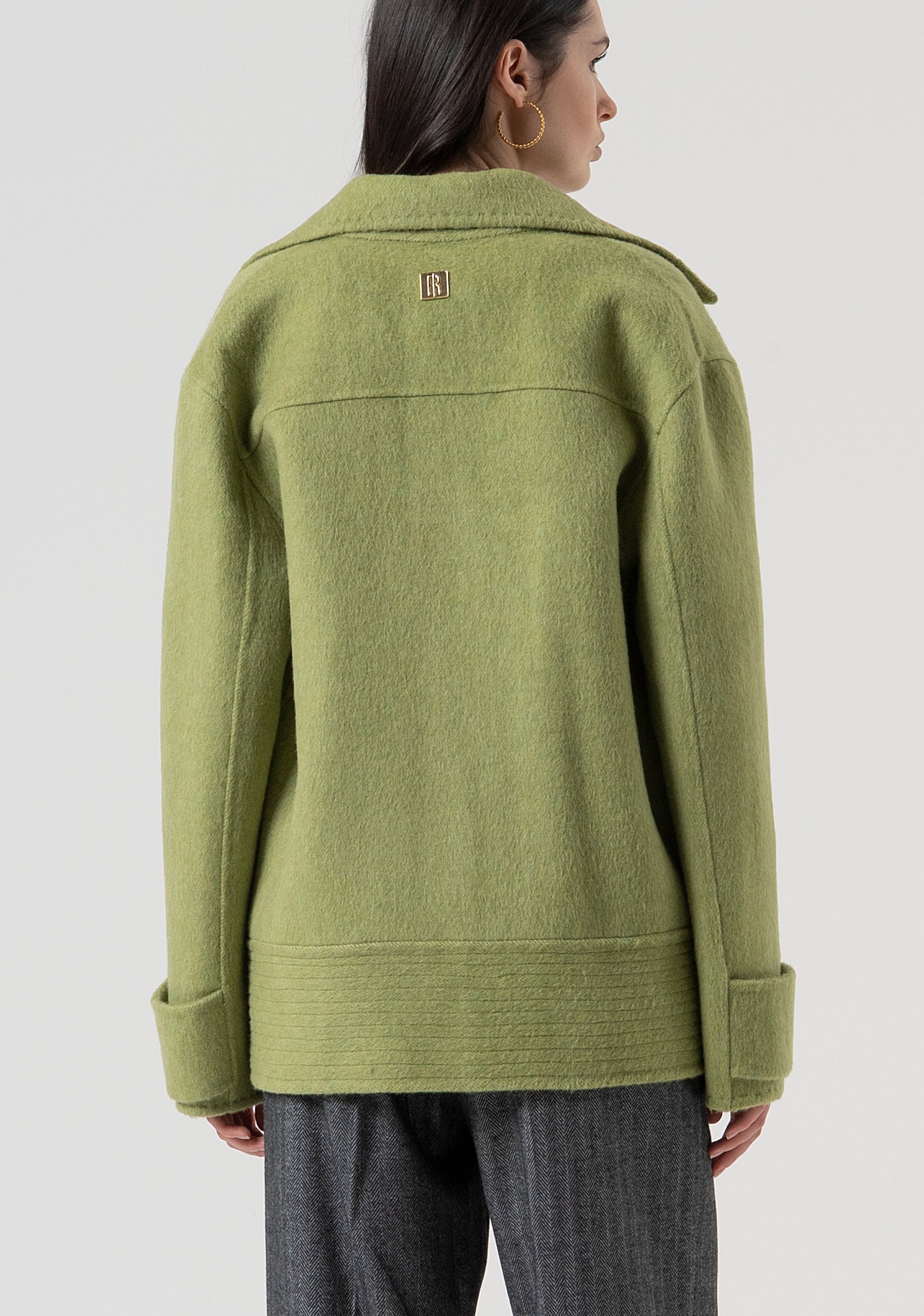 Cappotto caban over in bouclè di lana FR25WC1003W80201-T52 Fracomina