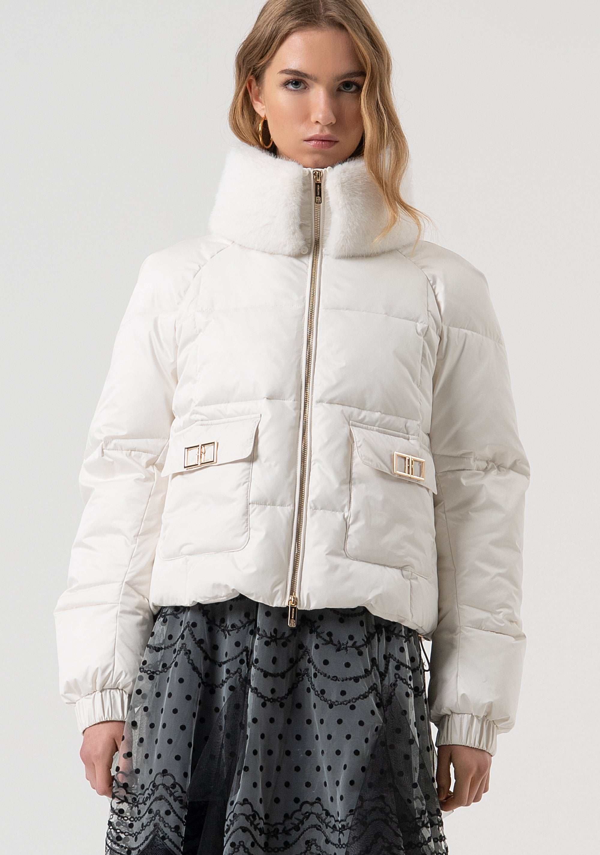Piumino over con zip centrale per apertura FR25WC3005O42301-108 Fracomina