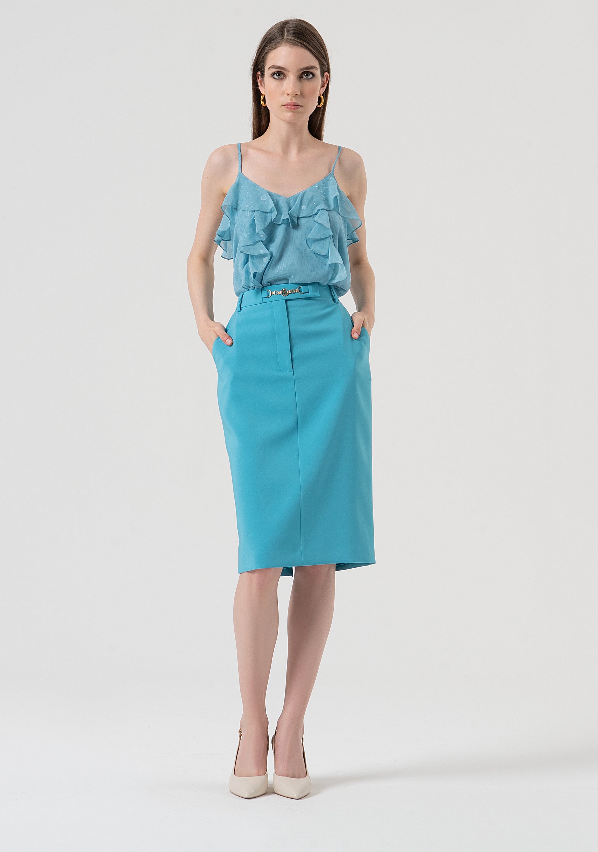Gonna a tubino slim midi FR25WG2012W42901-T57 Fracomina