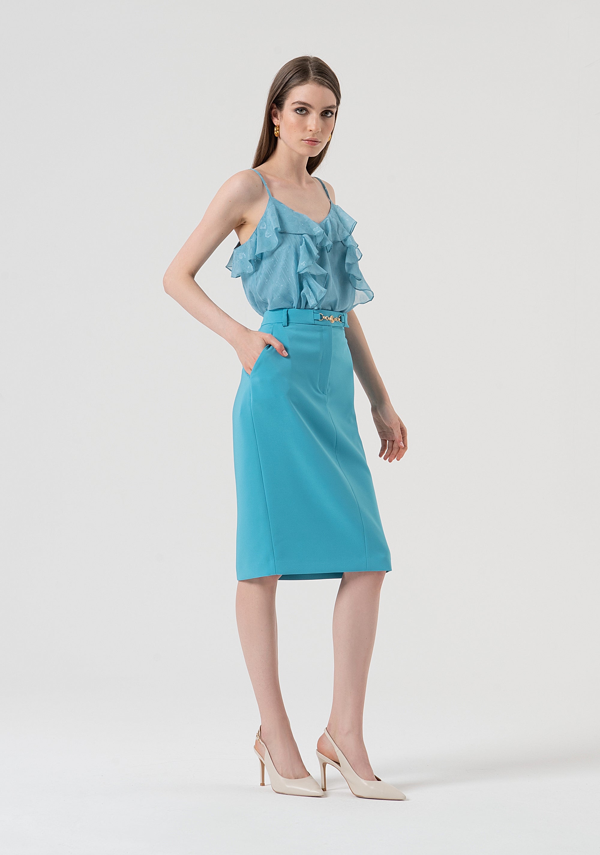 Gonna a tubino slim midi FR25WG2012W42901-T57 Fracomina