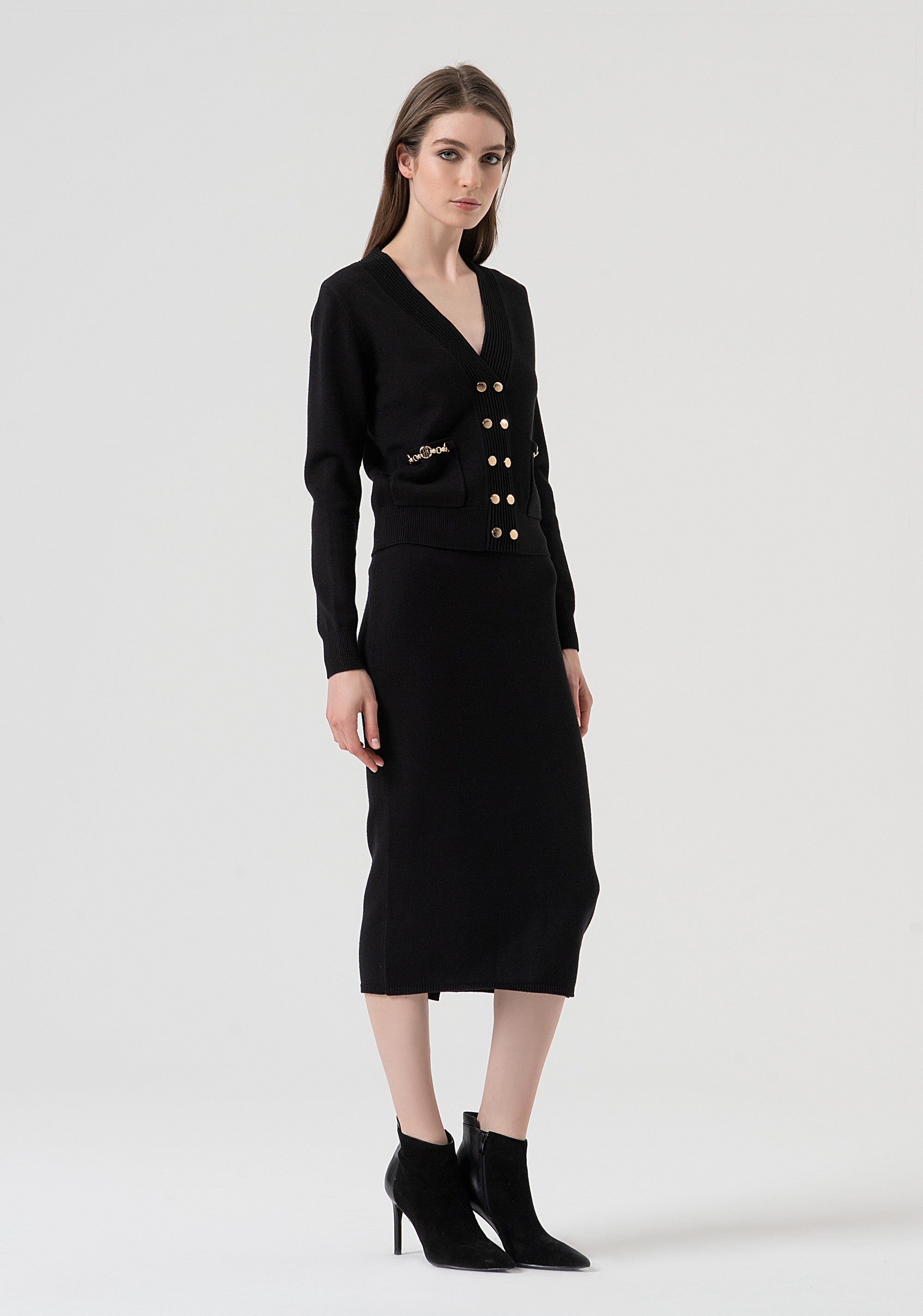 Gonna slim midi in maglia