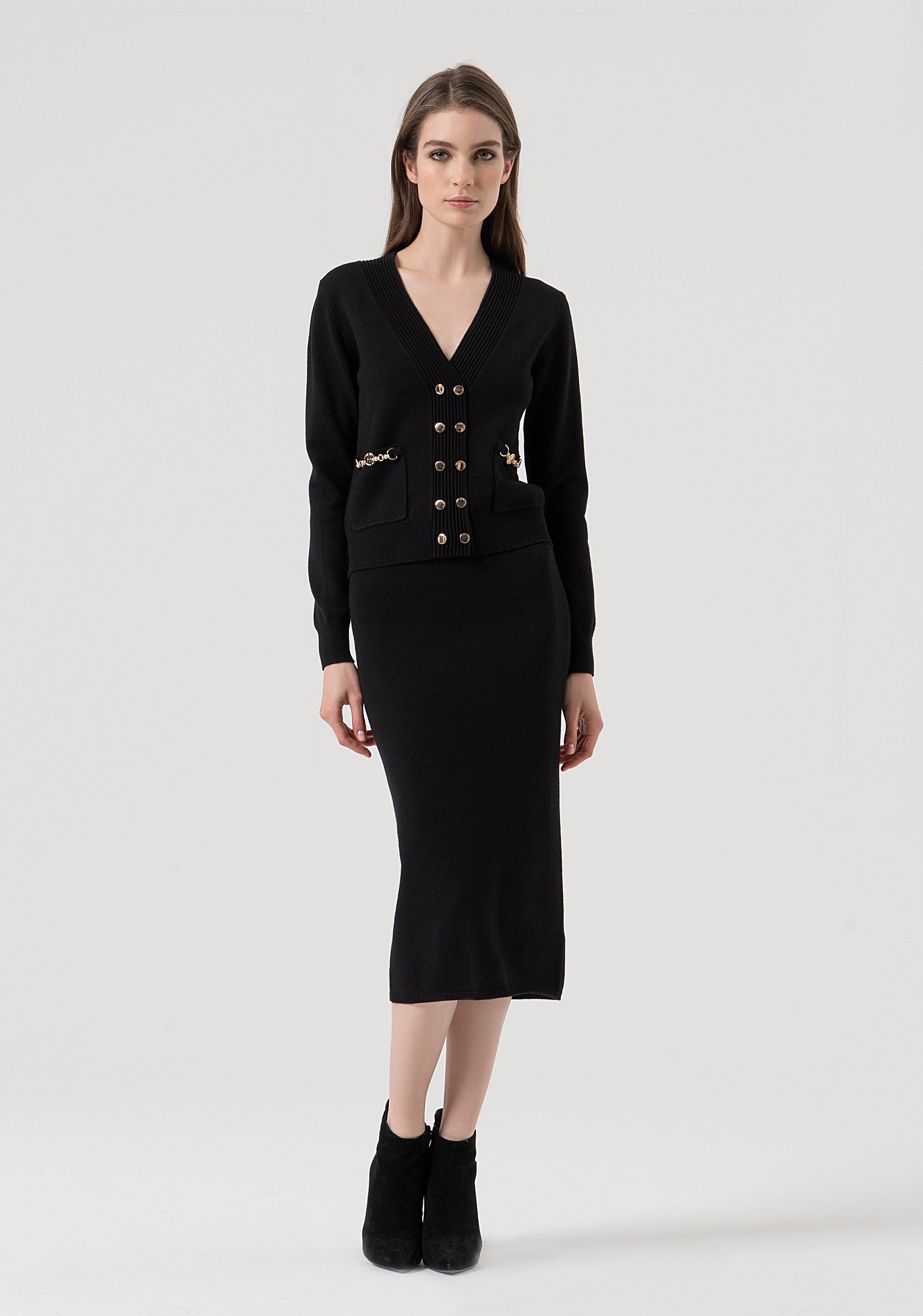 Gonna slim midi in maglia