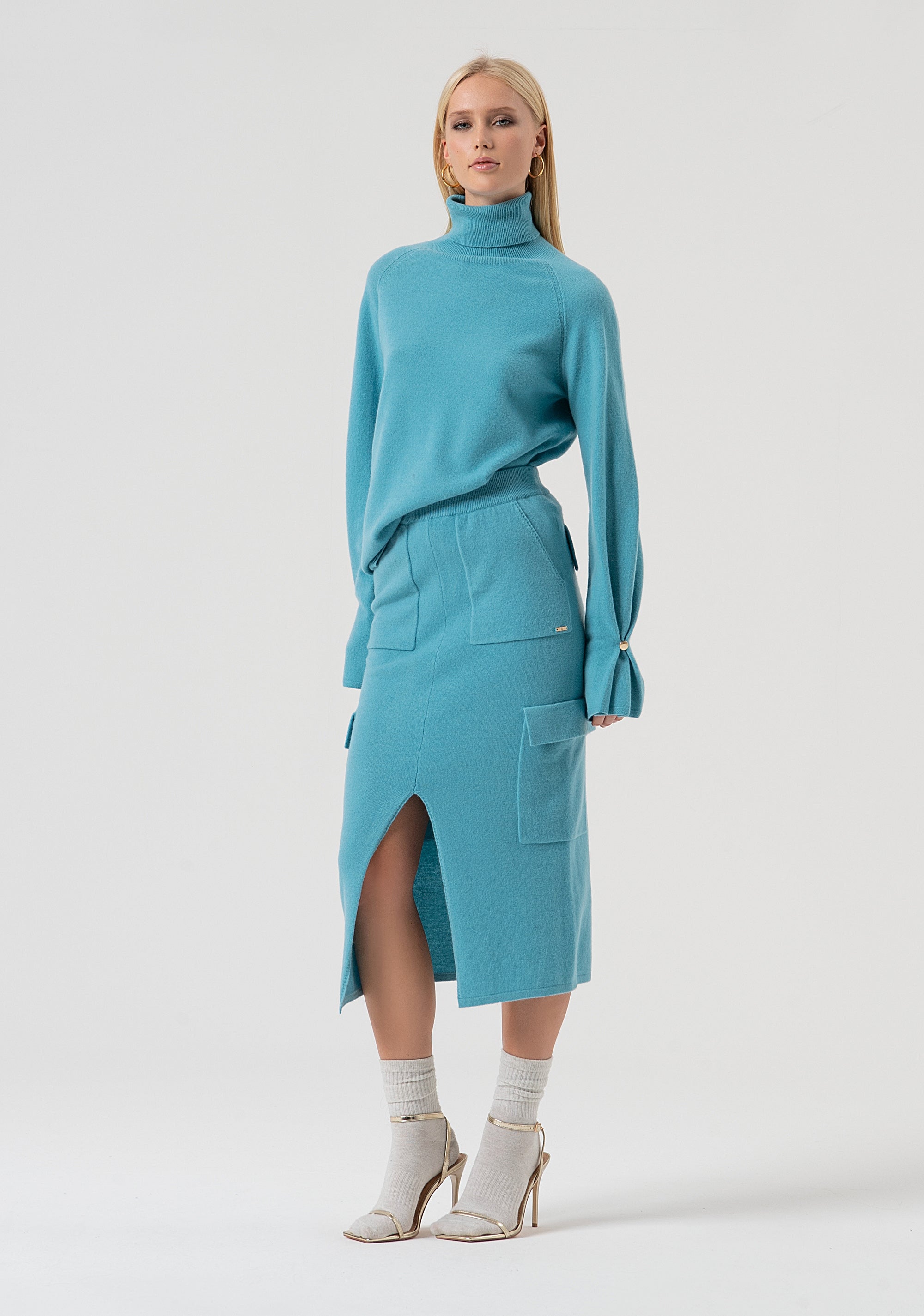 Gonna slim midi in maglia di lana FR25WG4014K47301-T57 Fracomina