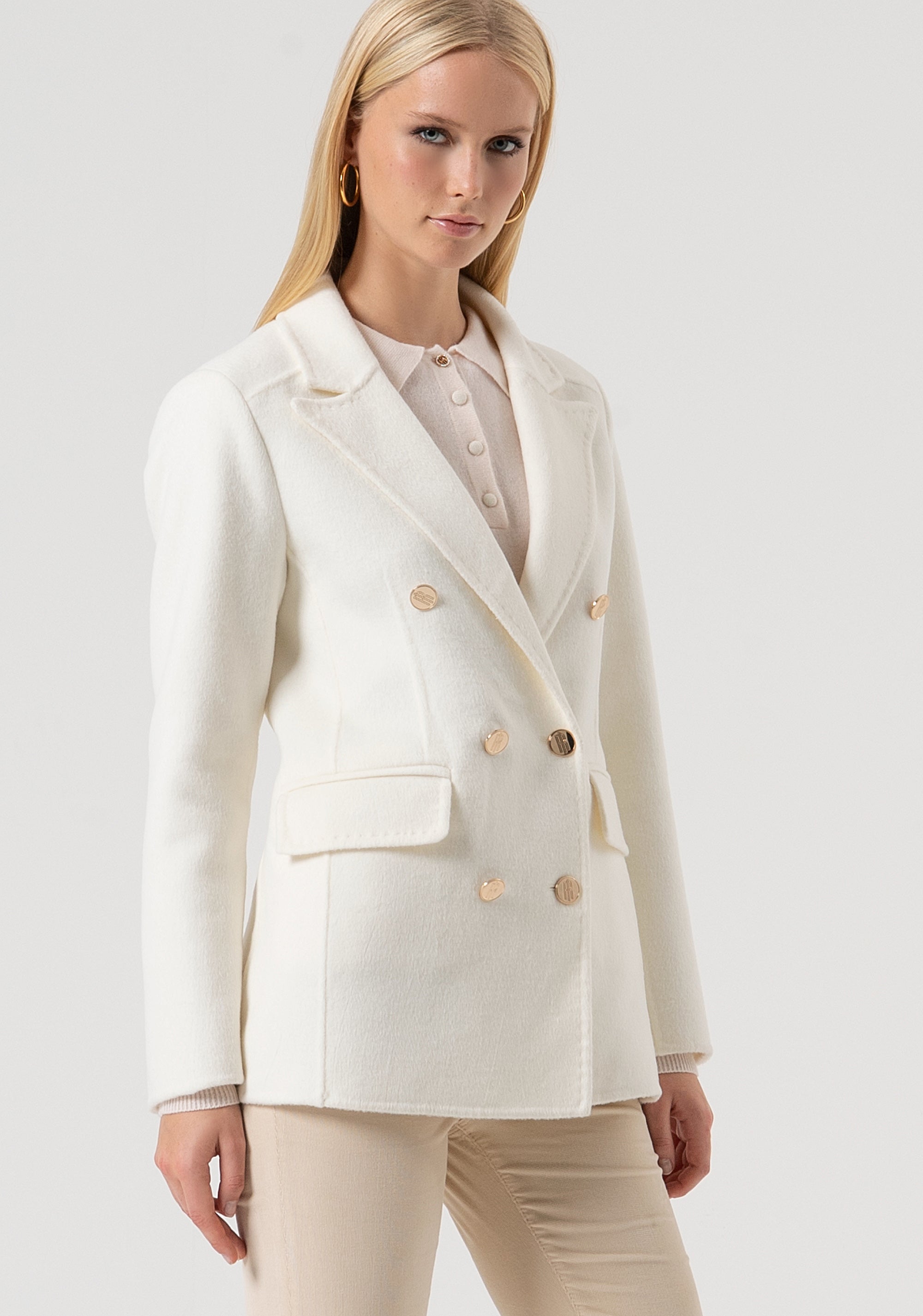 Blazer regular doppiopetto con lana FR25WJ3005W80401-508 Fracomina