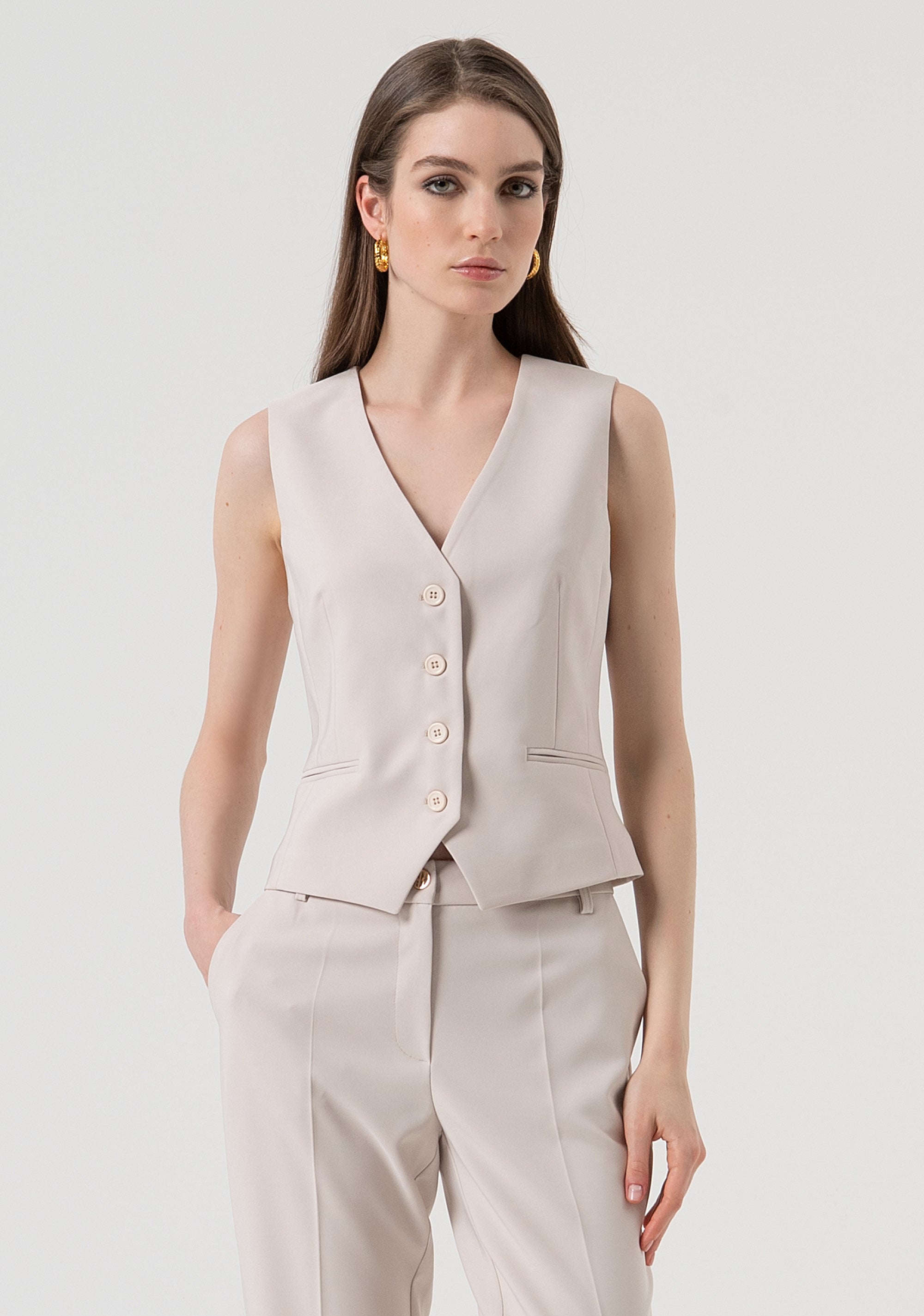 Gilet regular con scollo a V FR25WJ5001W42901-508 Fracomina