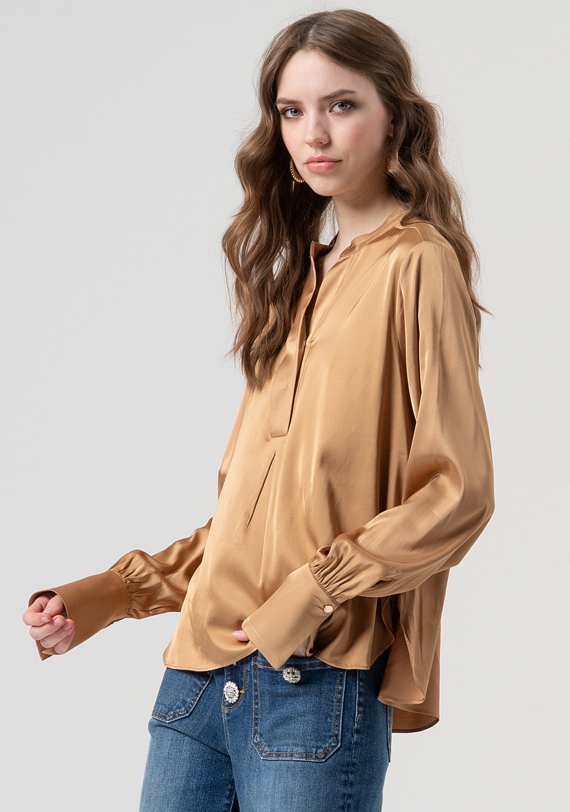 Blusa regular in raso FR25WT1011W58401-093 Fracomina