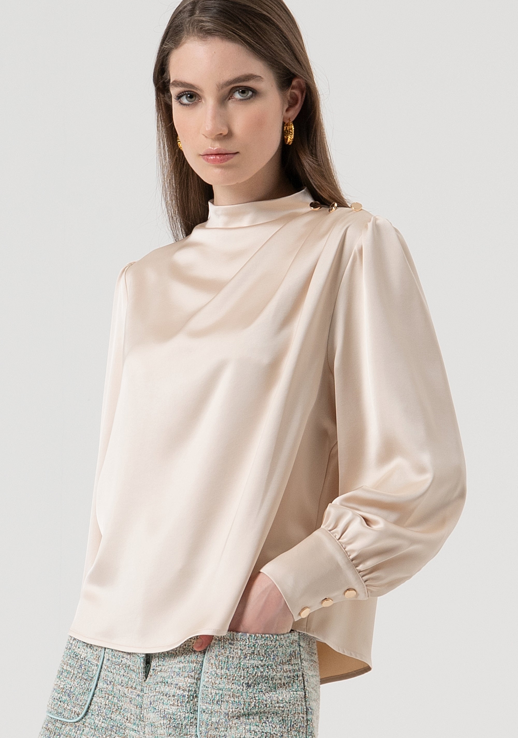 Blusa regular in raso FR25WT1020W41101-508 Fracomina