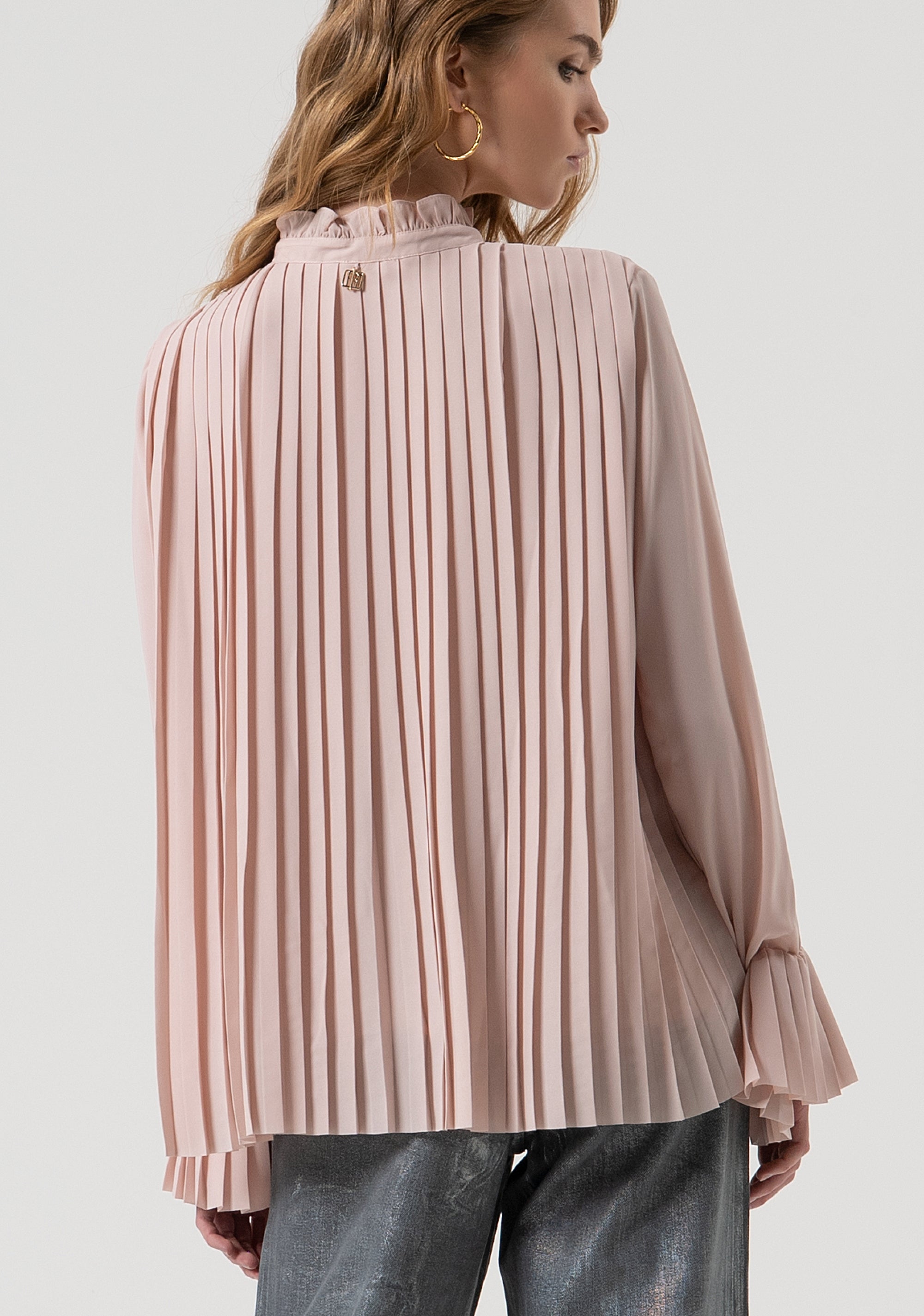 Blusa ampia in tessuto plissettato FR25WT1022W412F9-Q93 Fracomina