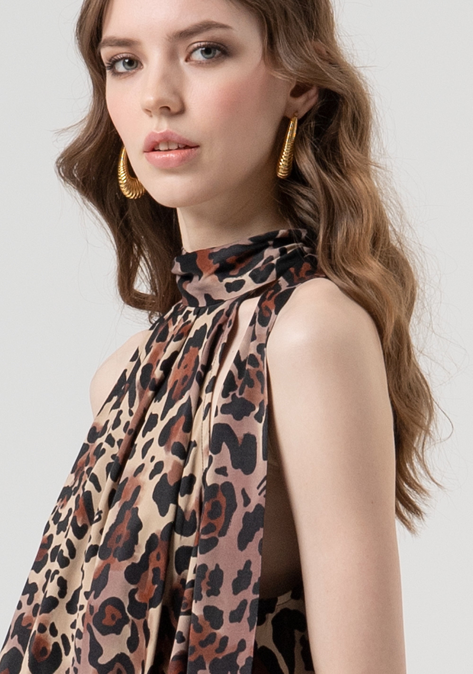 Top senza maniche in fantasia animalier FR25WT2015W811L7-M17 Fracomina