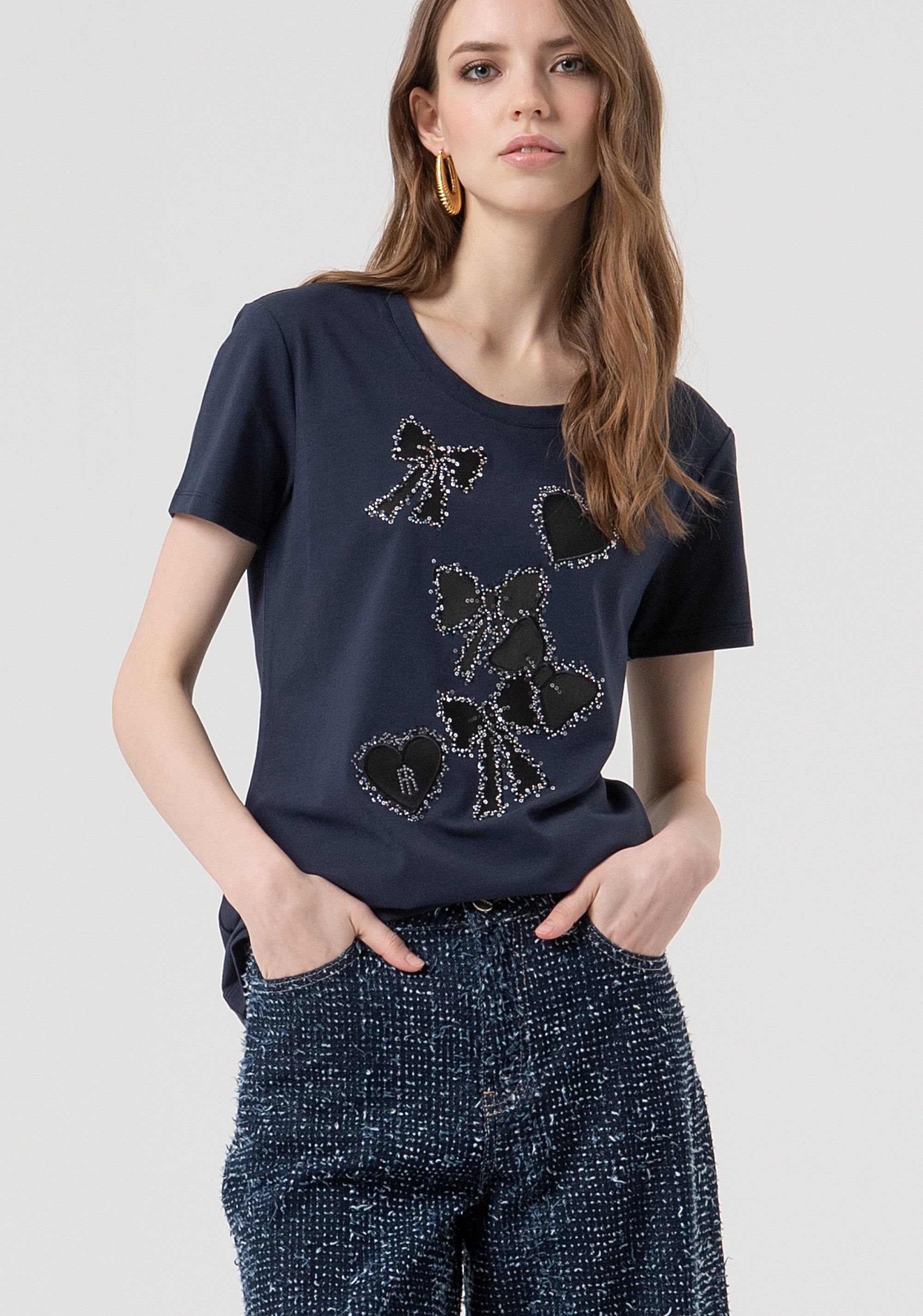 T-shirt regular in jersey di cotone FR25WT3004J401N5-117 Fracomina