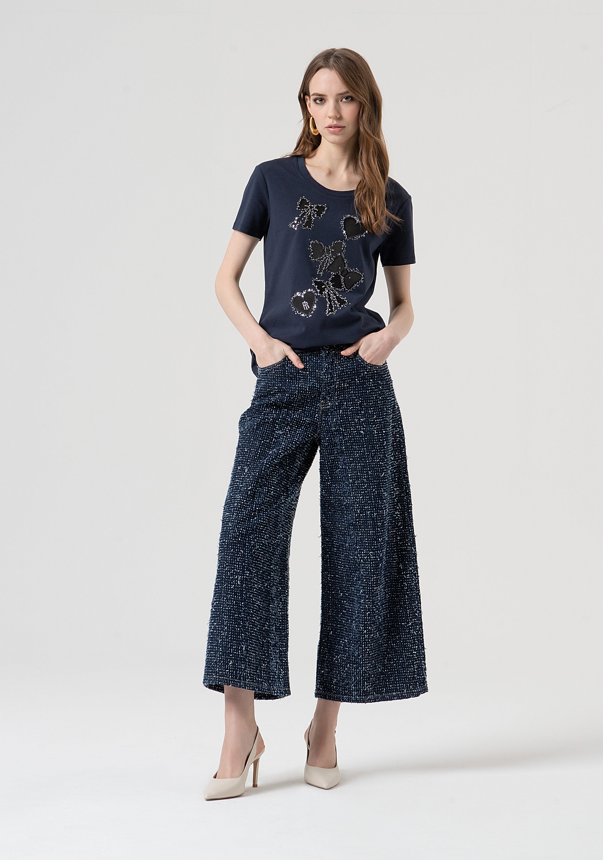 T-shirt regular in jersey di cotone FR25WT3004J401N5-117 Fracomina