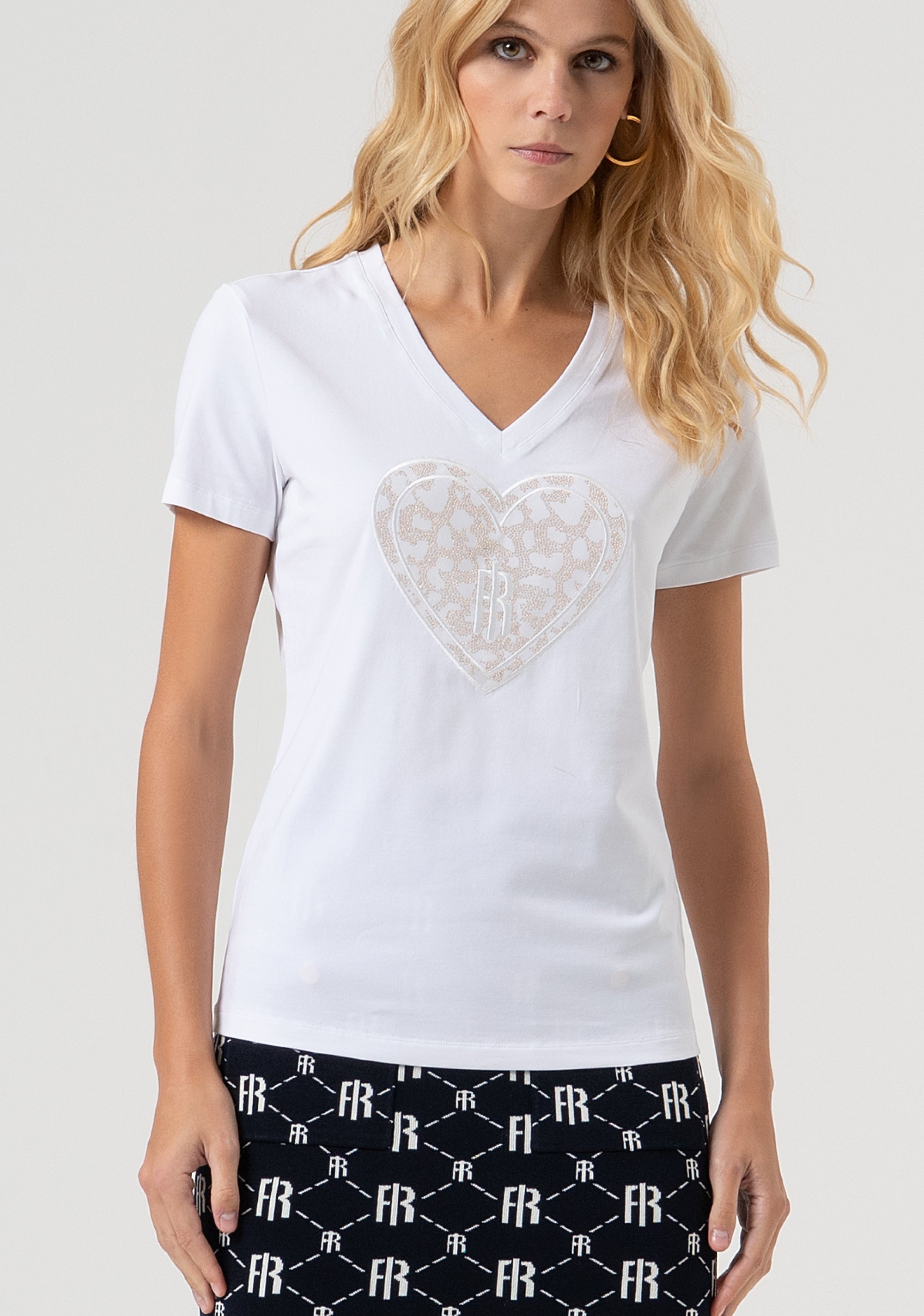 T-shirt regular in jersey di cotone FR25WT3007J401N5-278 Fracomina