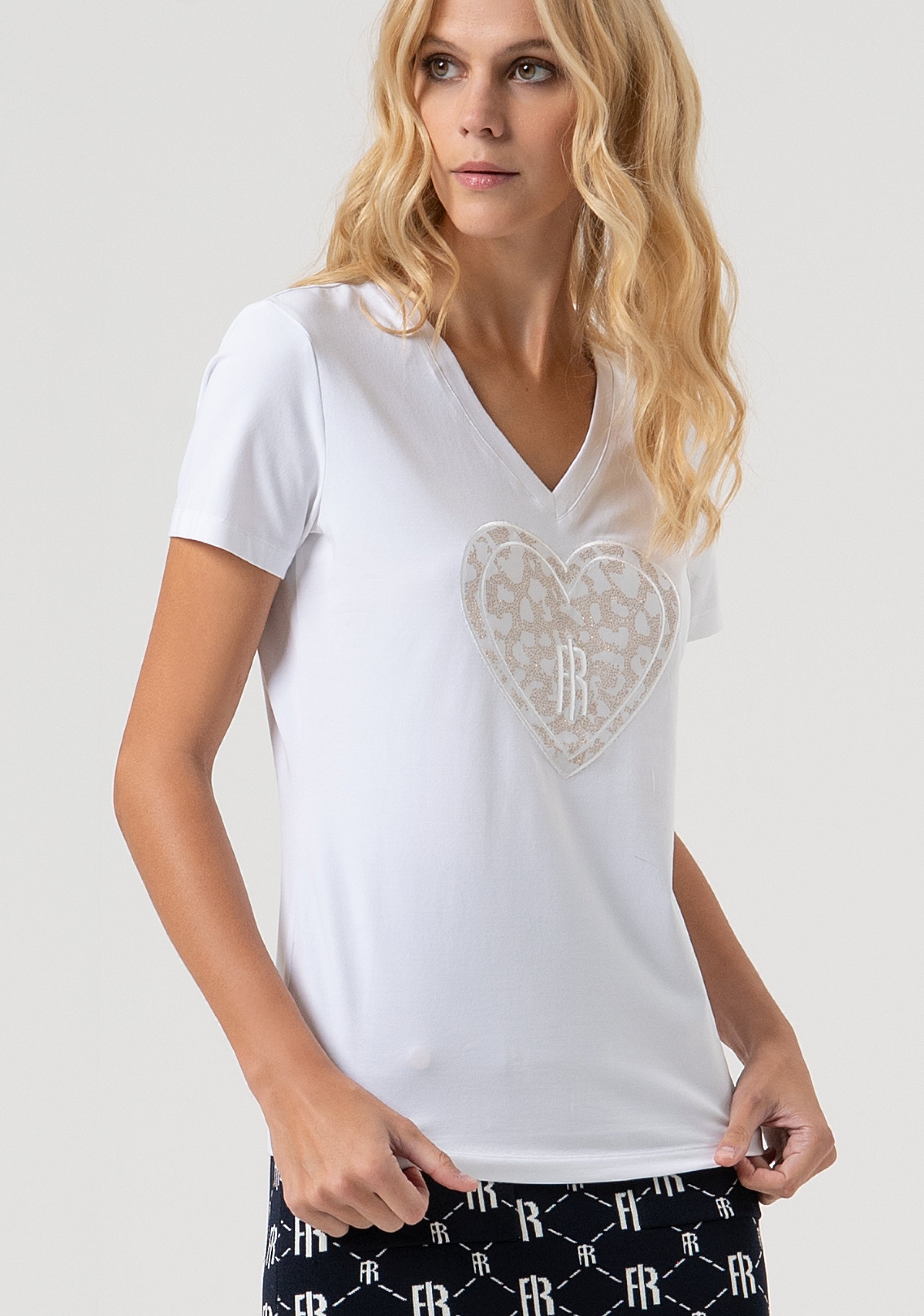 T-shirt regular in jersey di cotone FR25WT3007J401N5-278 Fracomina