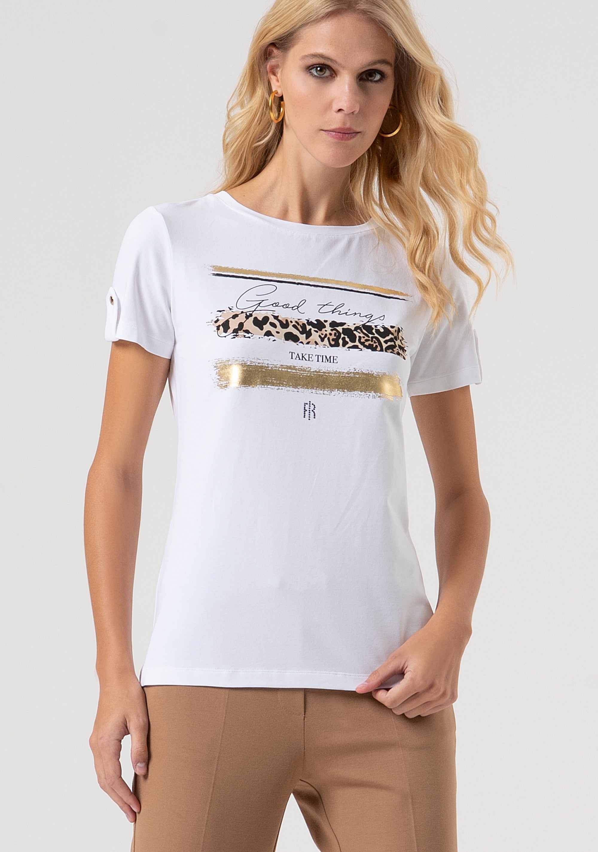 T-shirt regular in jersey di cotone FR25WT3010J40108-278 Fracomina