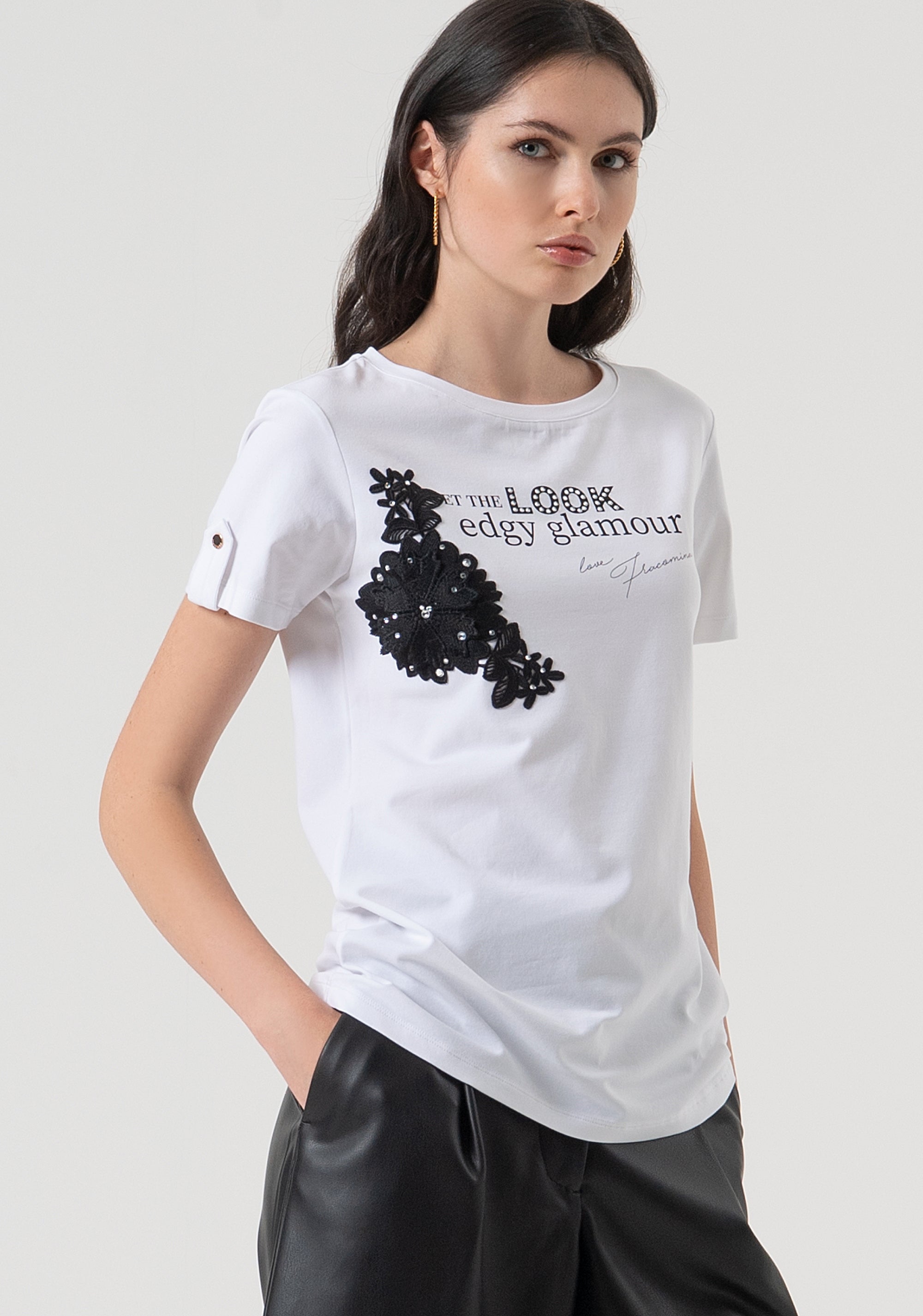 T-shirt regular in jersey di cotone FR25WT3010J401N5-278 Fracomina