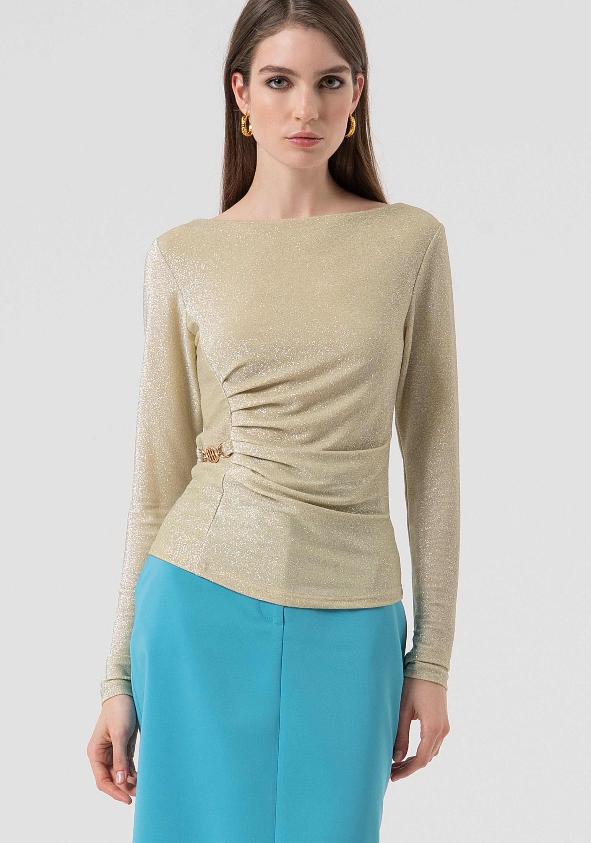 Top slim con lurex FR25WT3038J444Q7-524 Fracomina