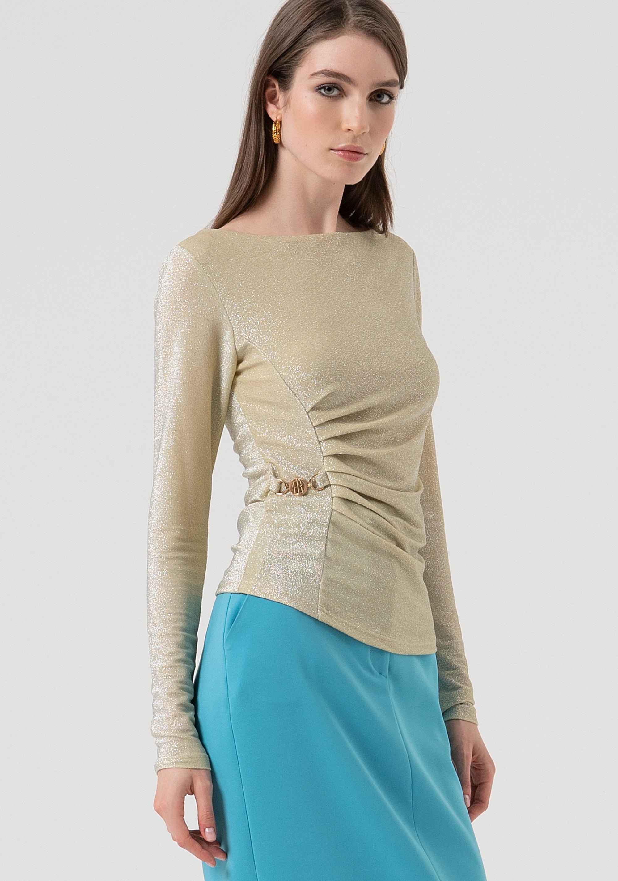 Top slim con lurex FR25WT3038J444Q7-524 Fracomina