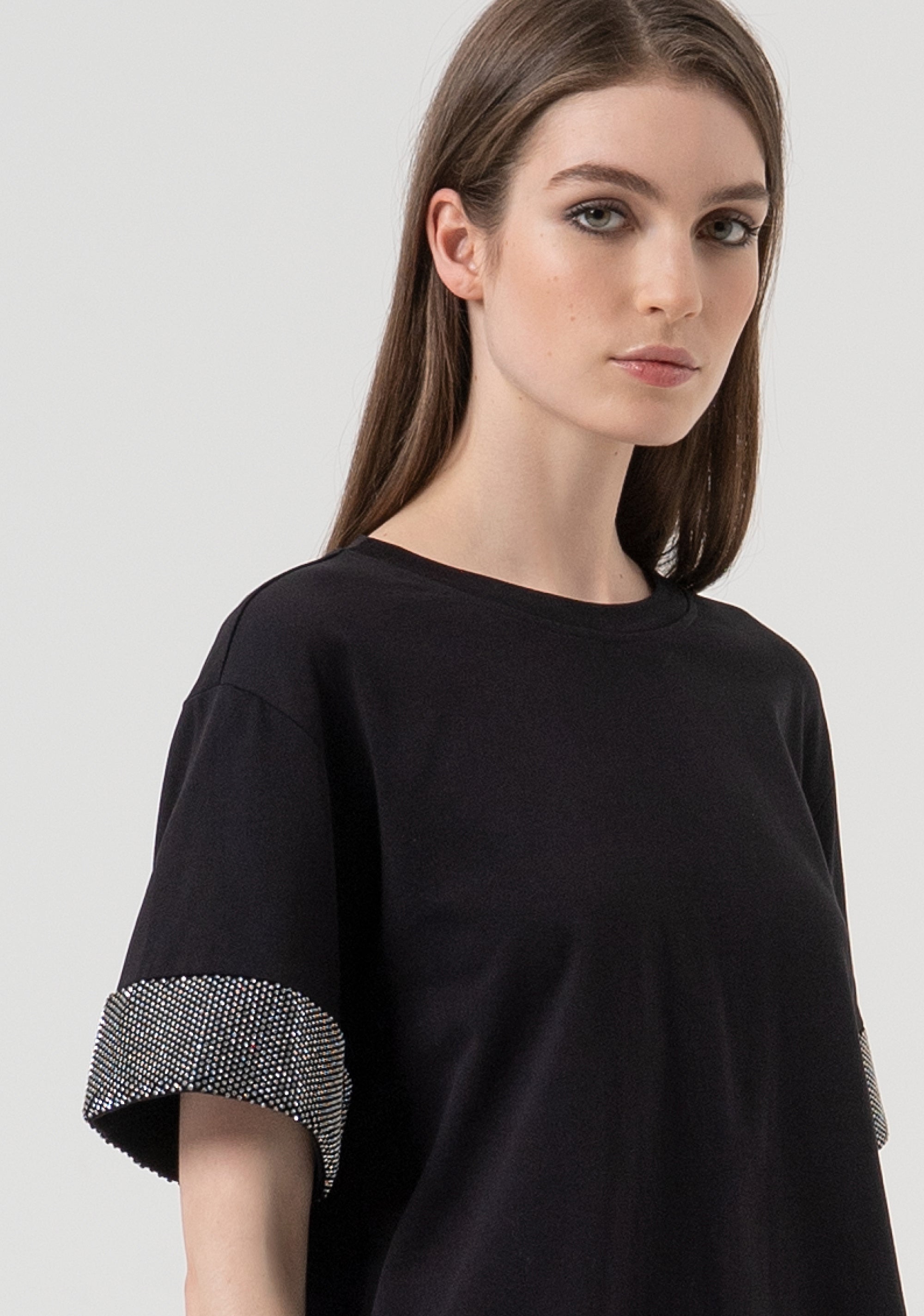 T-shirt over in jersey di cotone FR25WT3057J400R9-053 Fracomina
