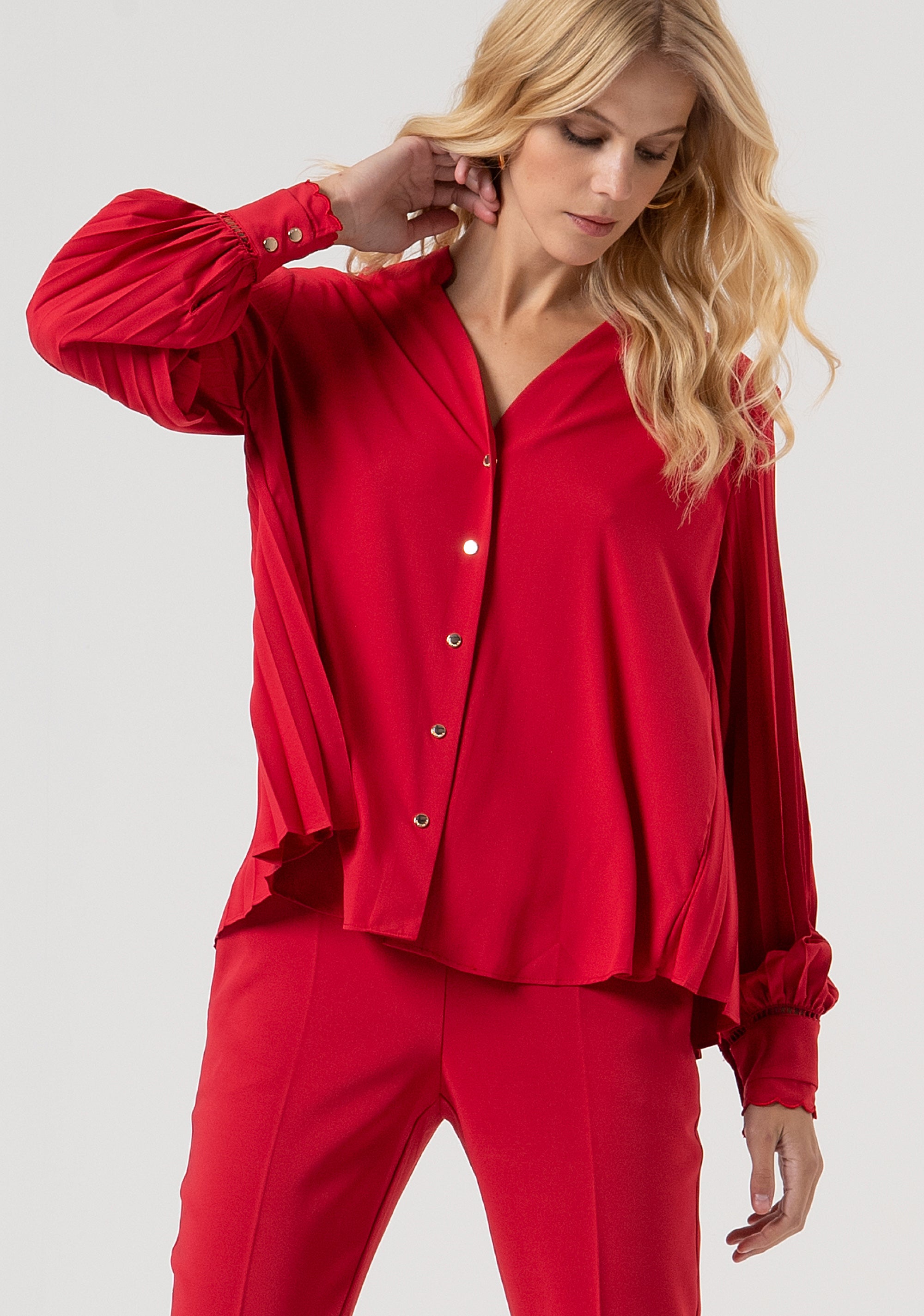 Camicia over con retro plissettato FR25WT6012W436F9-T51 Fracomina