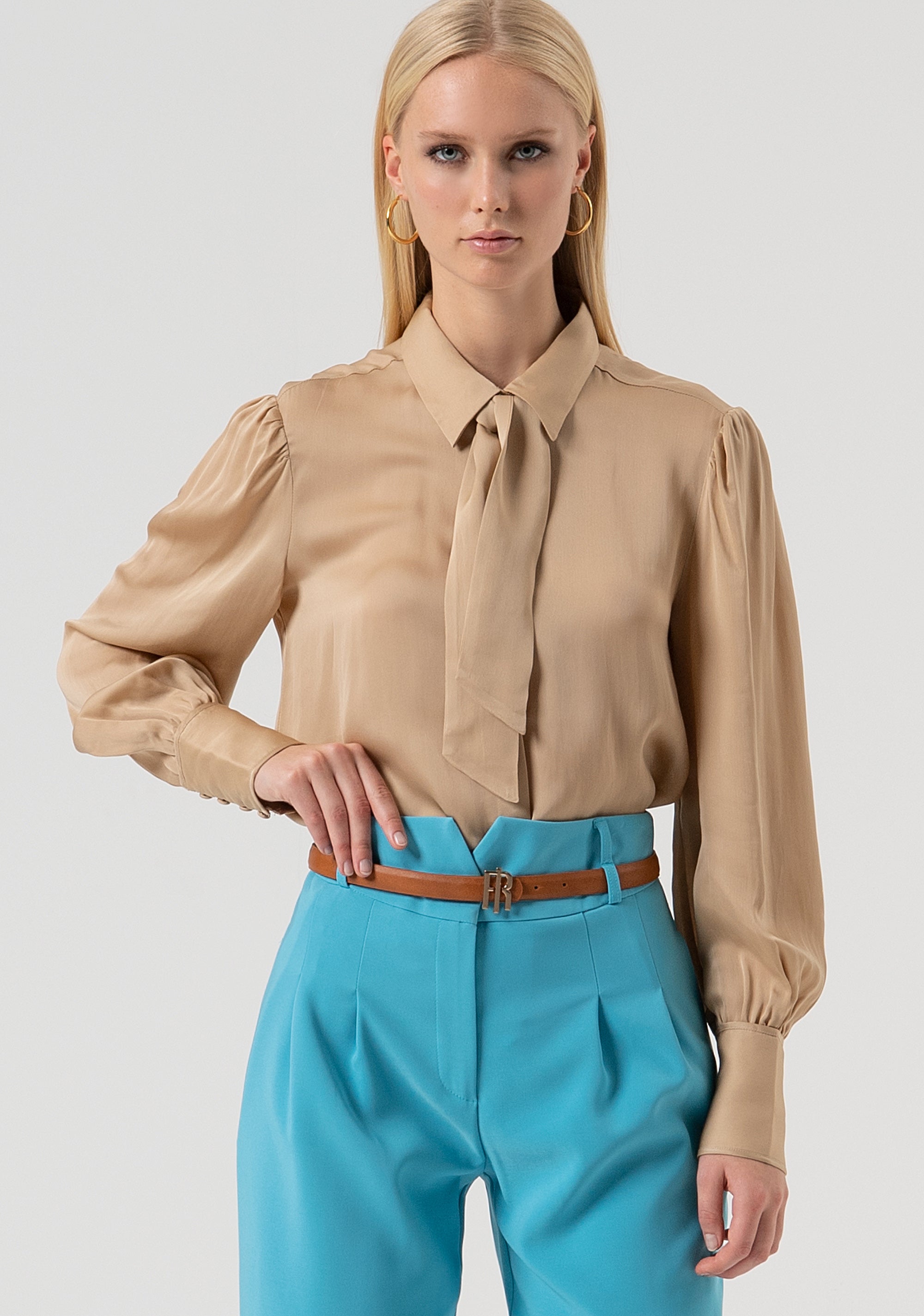 Camicia regular con seta FR25WT6019W80701-L20 Fracomina