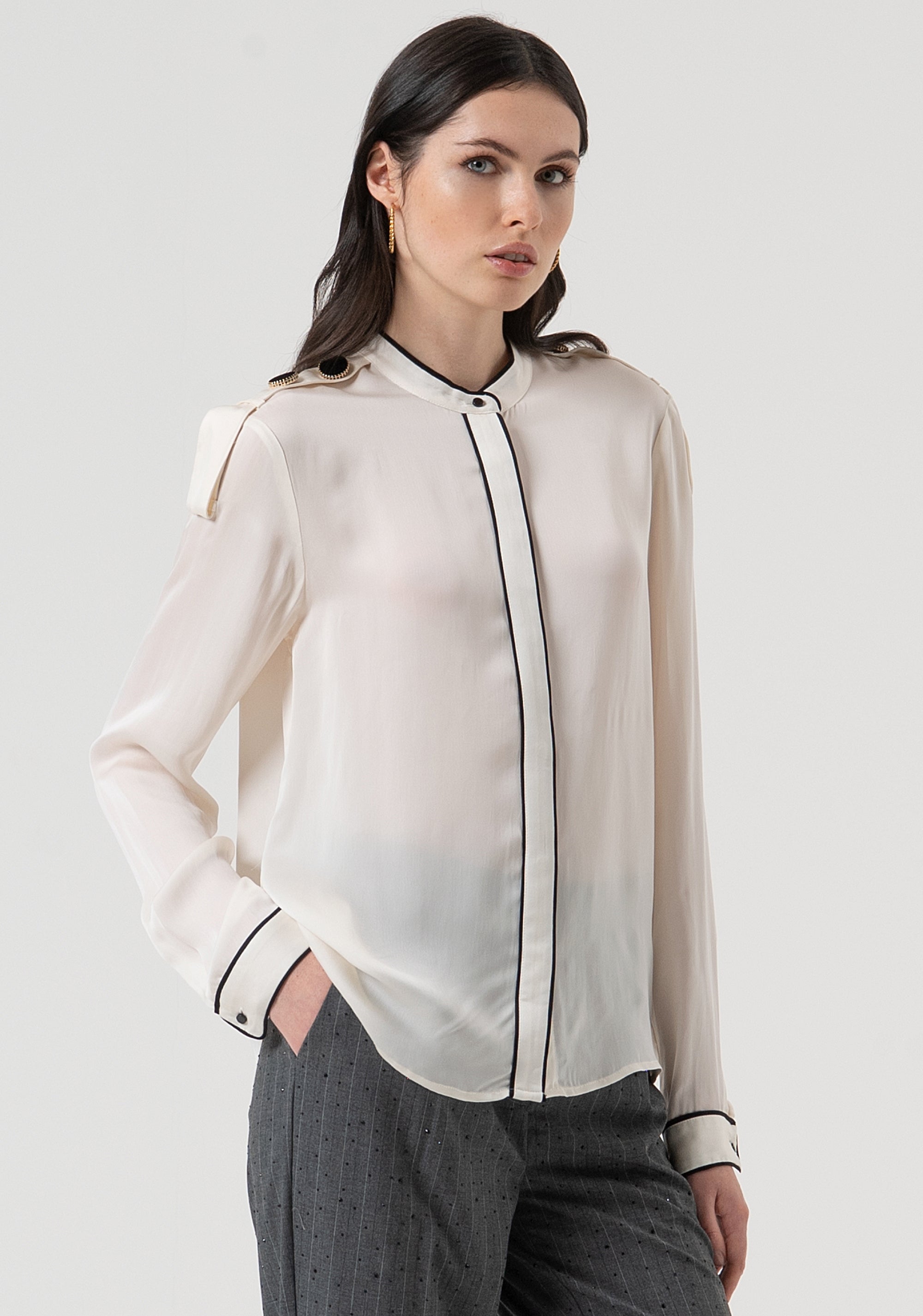 Camicia regular con seta FR25WT6027W80701-108 Fracomina