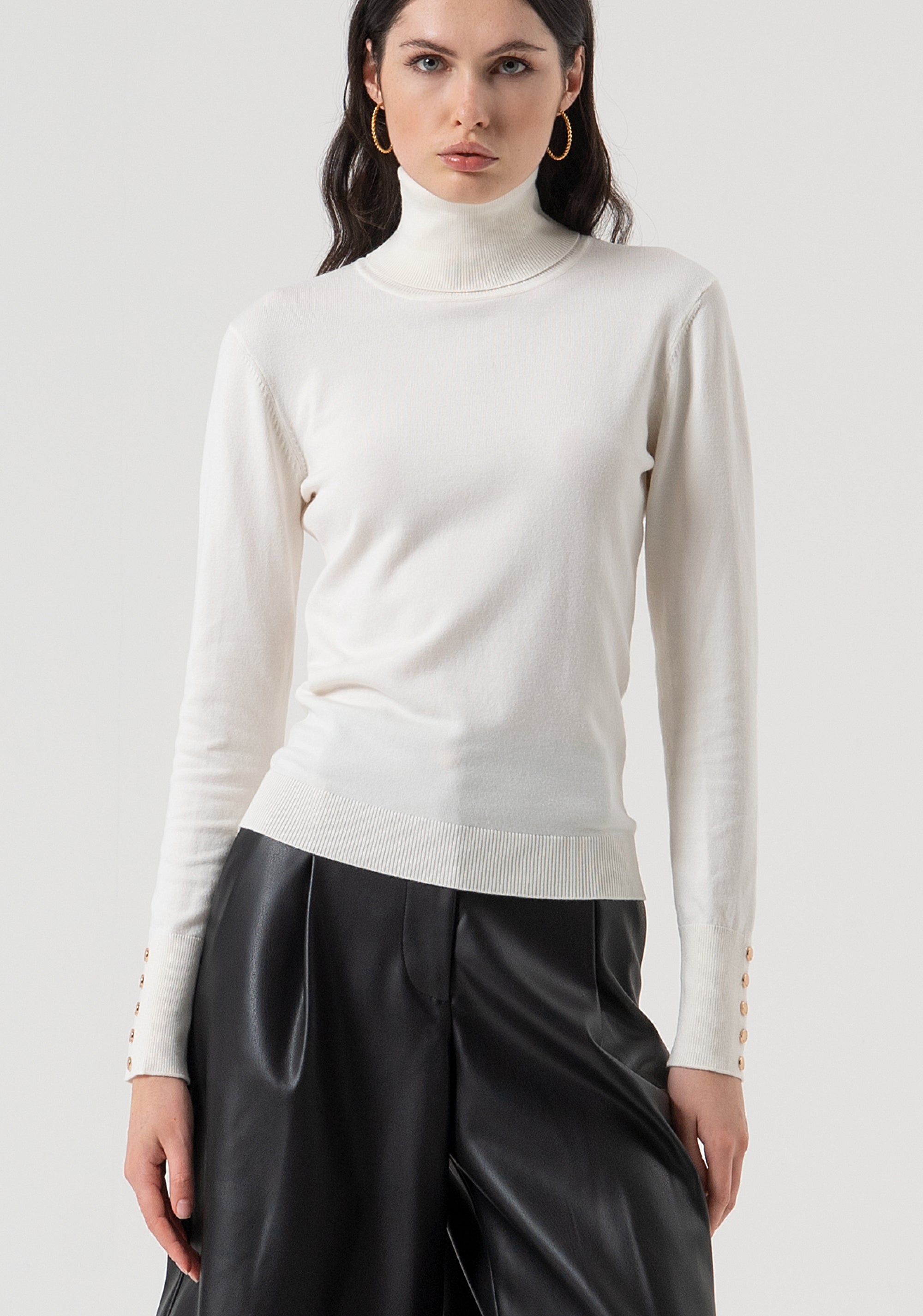 Maglia regular con collo alto FR25WT7001K42101-108 Fracomina